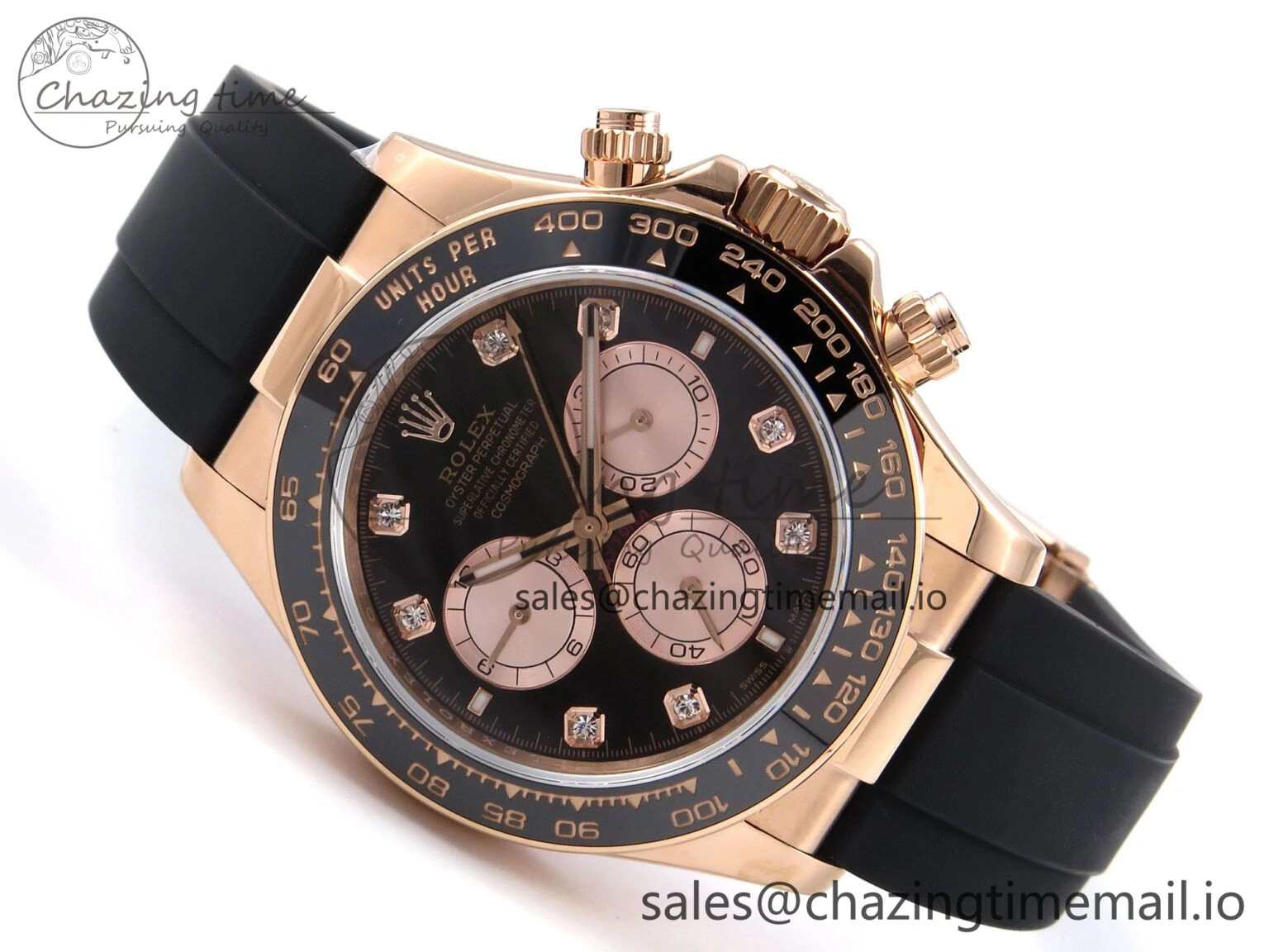 Elegant Daytona 126515 QF 1:1 Best Edition Black RG Diamonds Dial on Oysterflex Strap SH4131 V6（Gain Weight） 1207