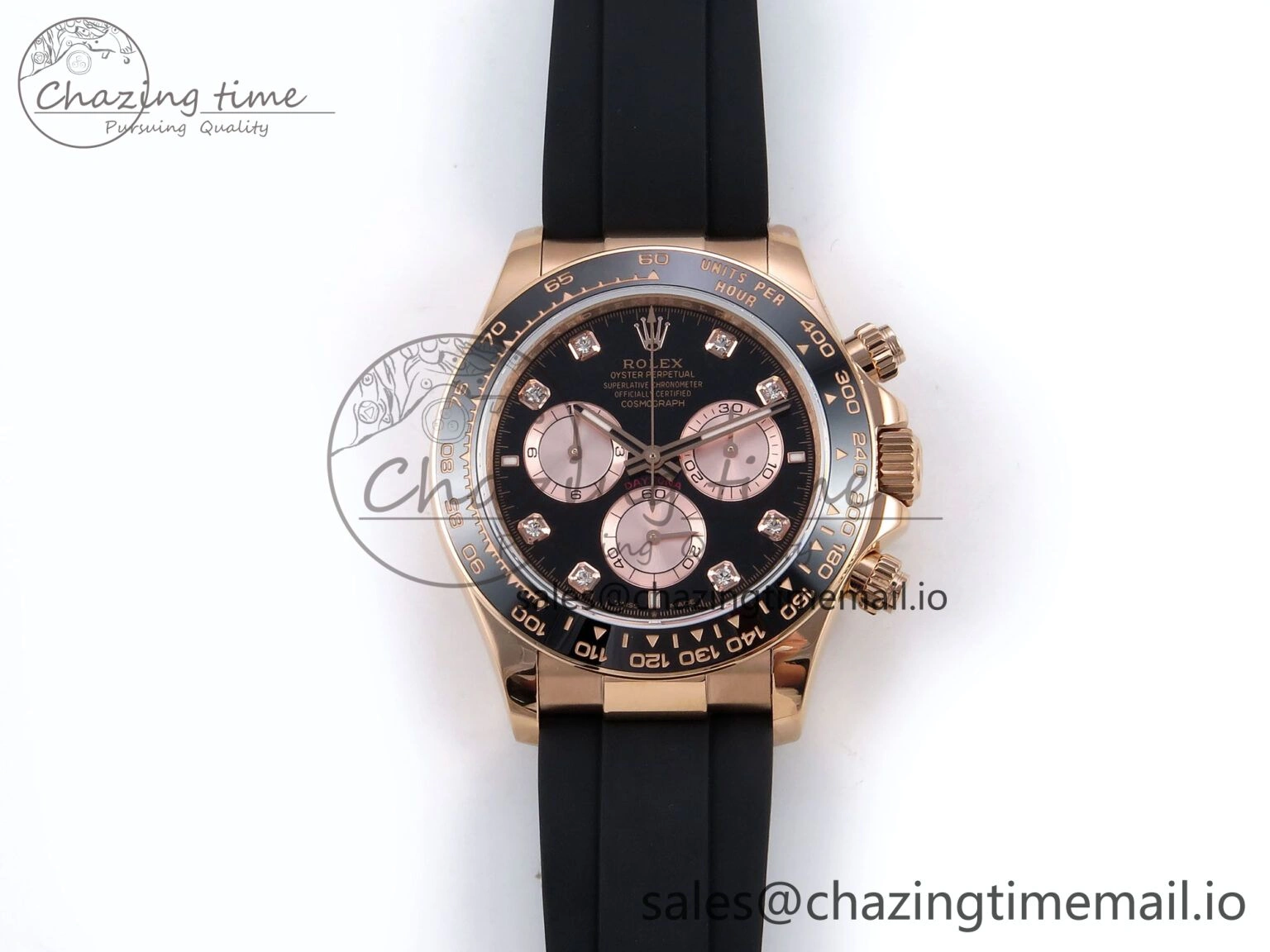 Elegant Daytona 126515 QF 1:1 Best Edition Black RG Diamonds Dial on Oysterflex Strap SH4131 V6（Gain Weight） 1207