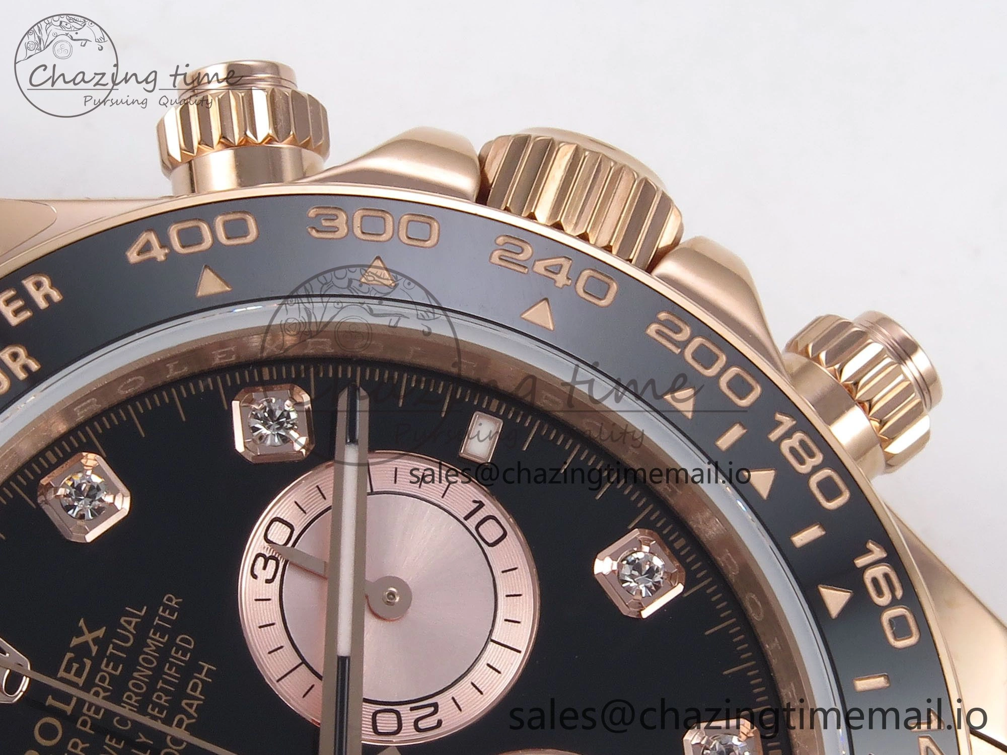 Elegant Daytona 126515 QF 1:1 Best Edition Black RG Diamonds Dial on Oysterflex Strap SH4131 V6（Gain Weight） 1207