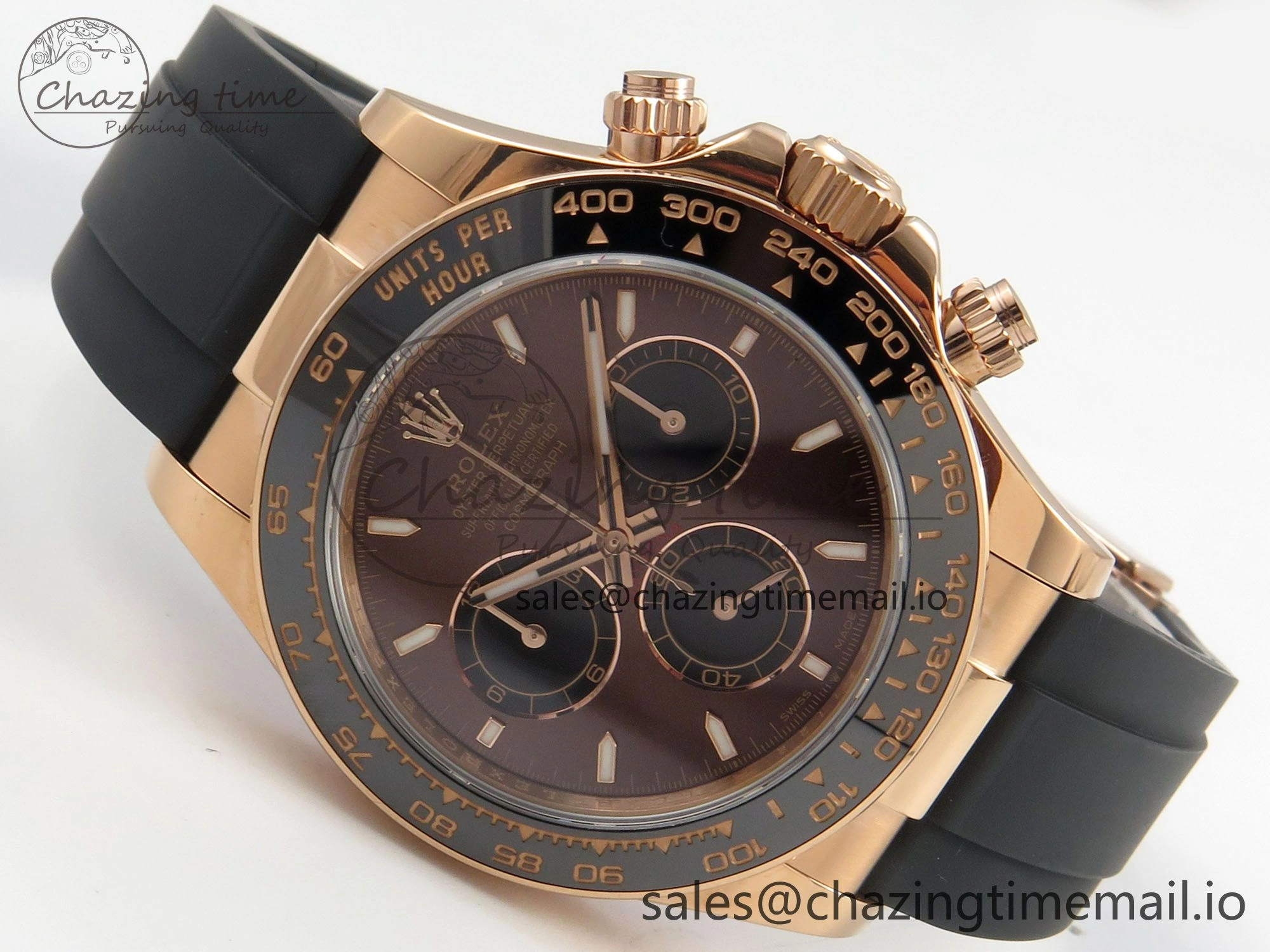 Daytona 126515 QF 1:1 Best Edition Brown Dial Stick Markers On Oystlerflex strap SH4131 V6（Gain Weight） FastDry 103