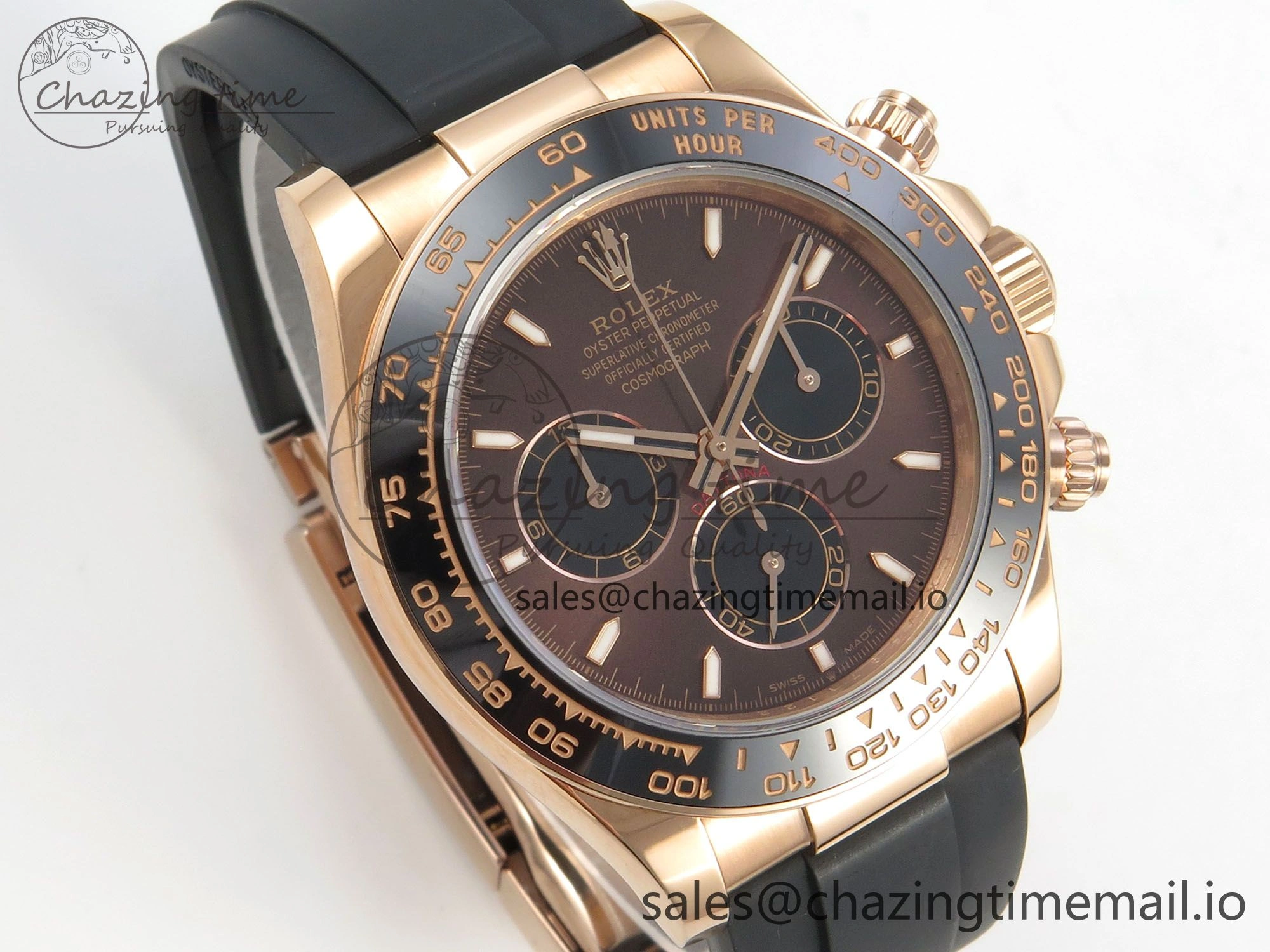 Daytona 126515 QF 1:1 Best Edition Brown Dial Stick Markers On Oystlerflex strap SH4131 V6（Gain Weight） FastDry 103