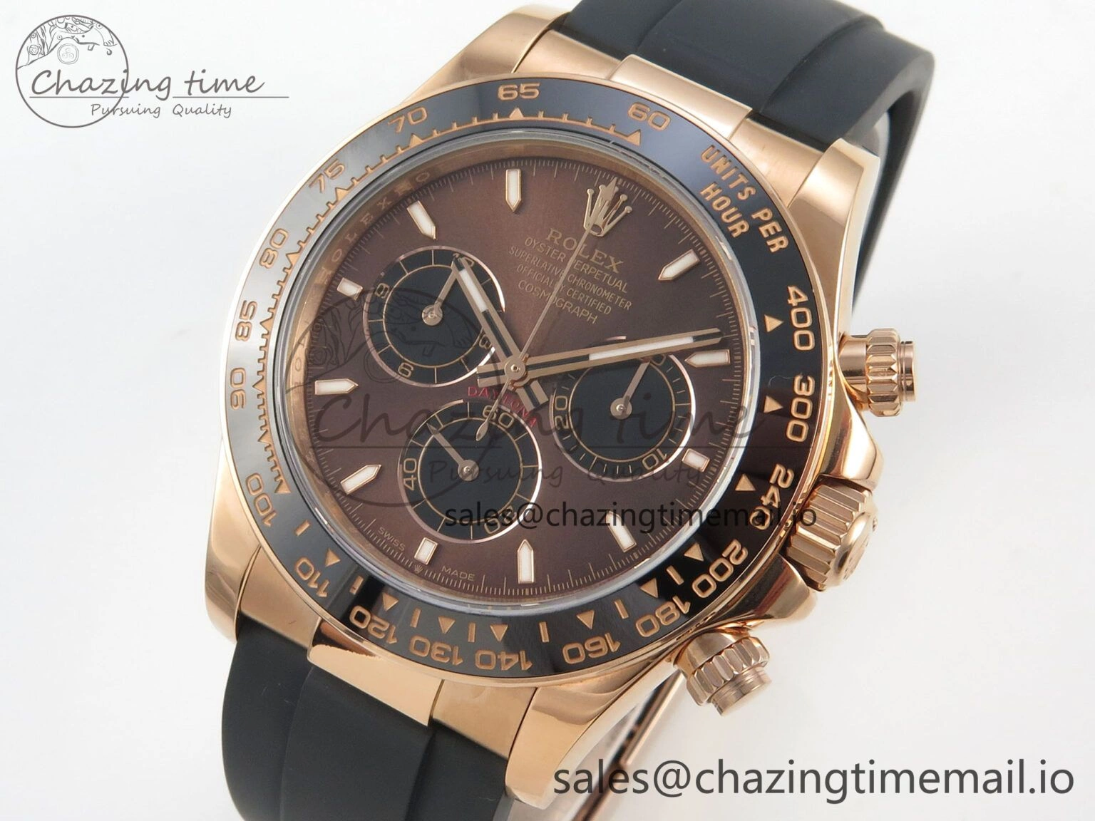 Daytona 126515 QF 1:1 Best Edition Brown Dial Stick Markers On Oystlerflex strap SH4131 V6（Gain Weight） FastDry 103