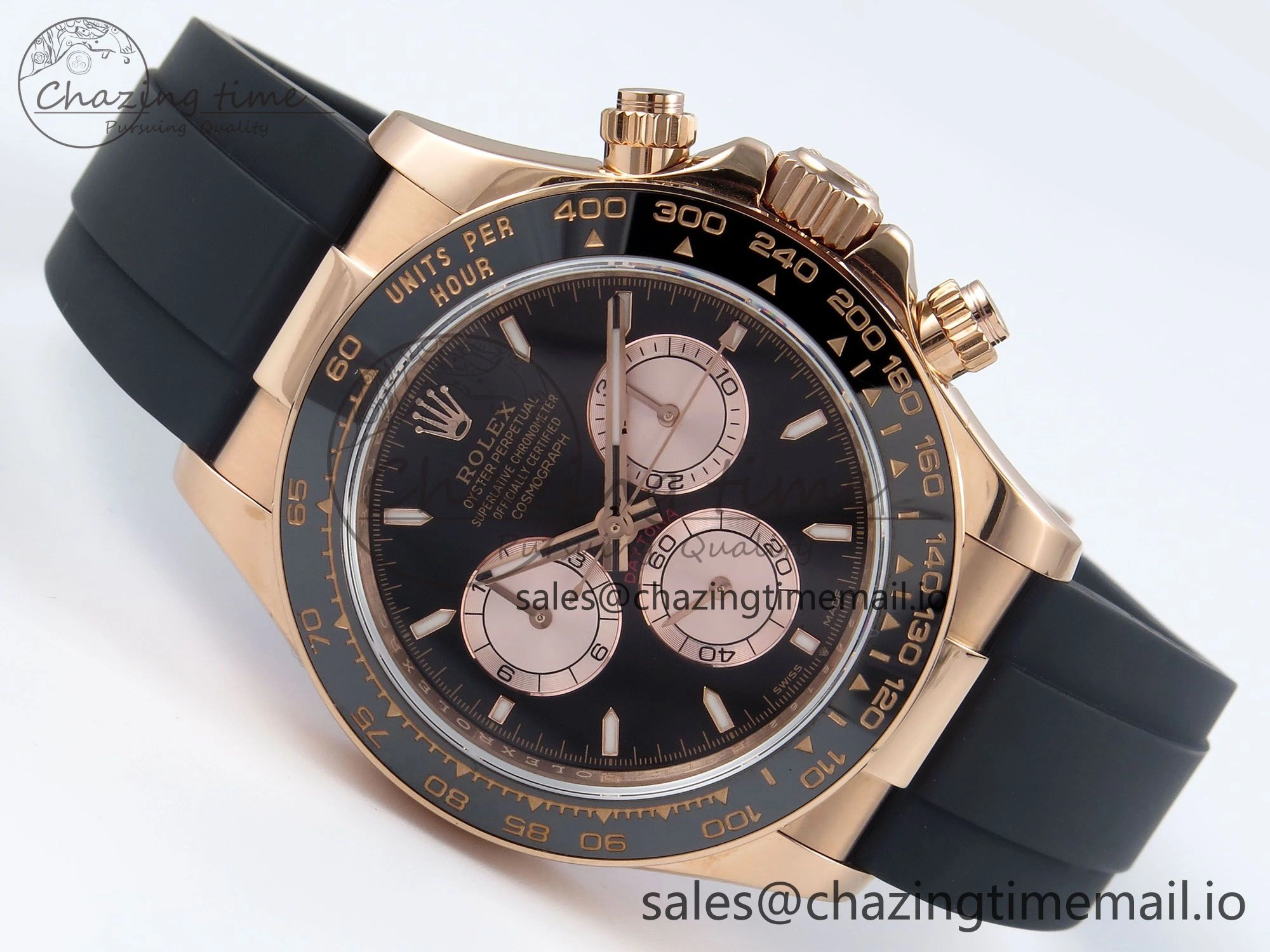 Daytona 126515 QF 1:1 Best Edition RG Black Dial on Oysterflex Strap QF4131 V Comfortable 342