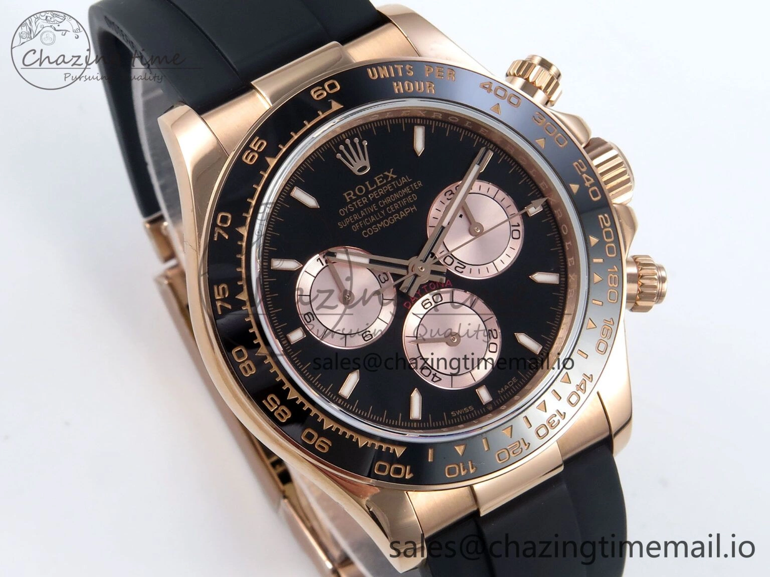 Daytona 126515 QF 1:1 Best Edition RG Black Dial on Oysterflex Strap QF4131 V Comfortable 342