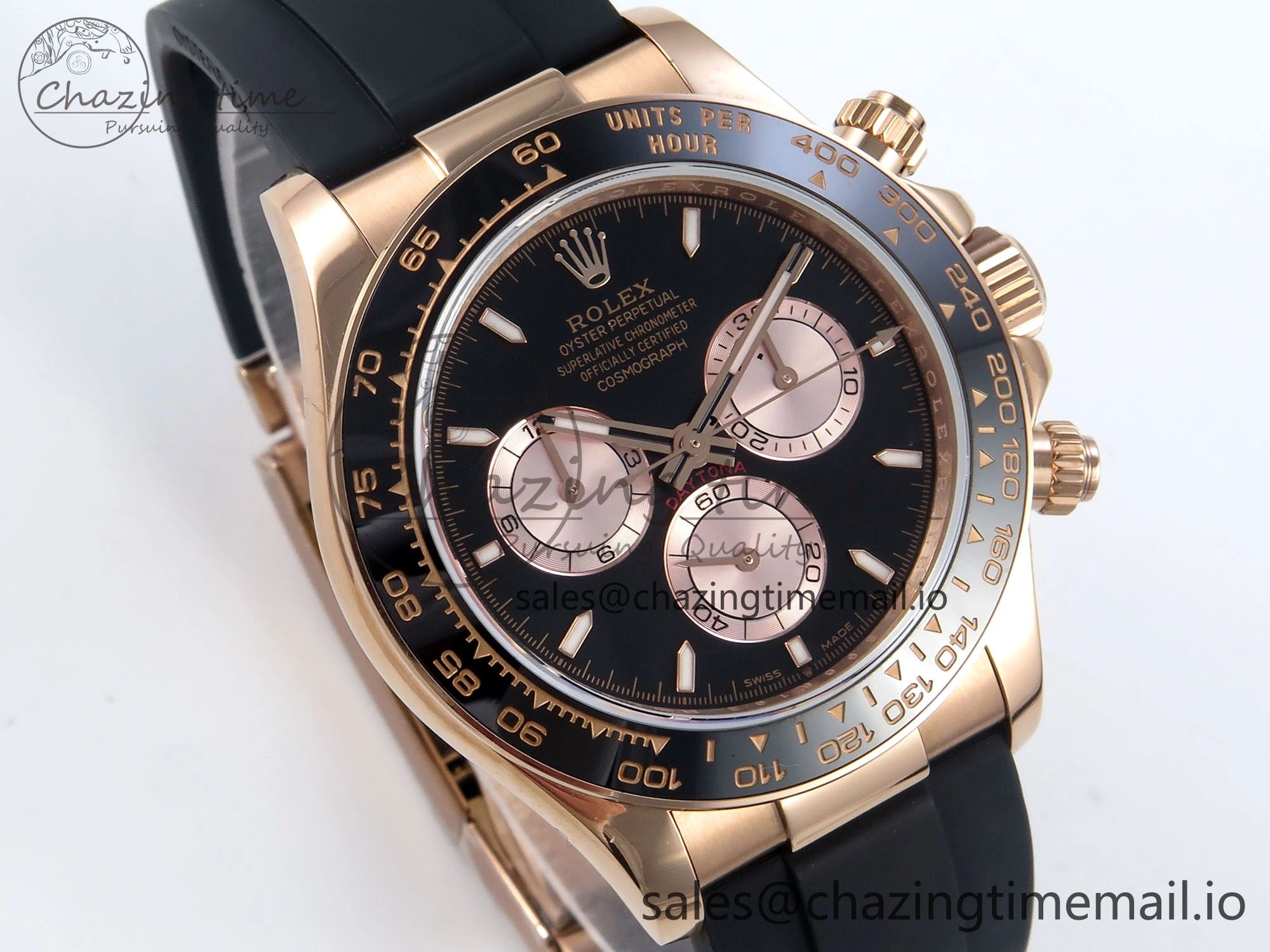 Daytona 126515 QF 1:1 Best Edition RG Black Dial on Oysterflex Strap QF4131 V Comfortable 342