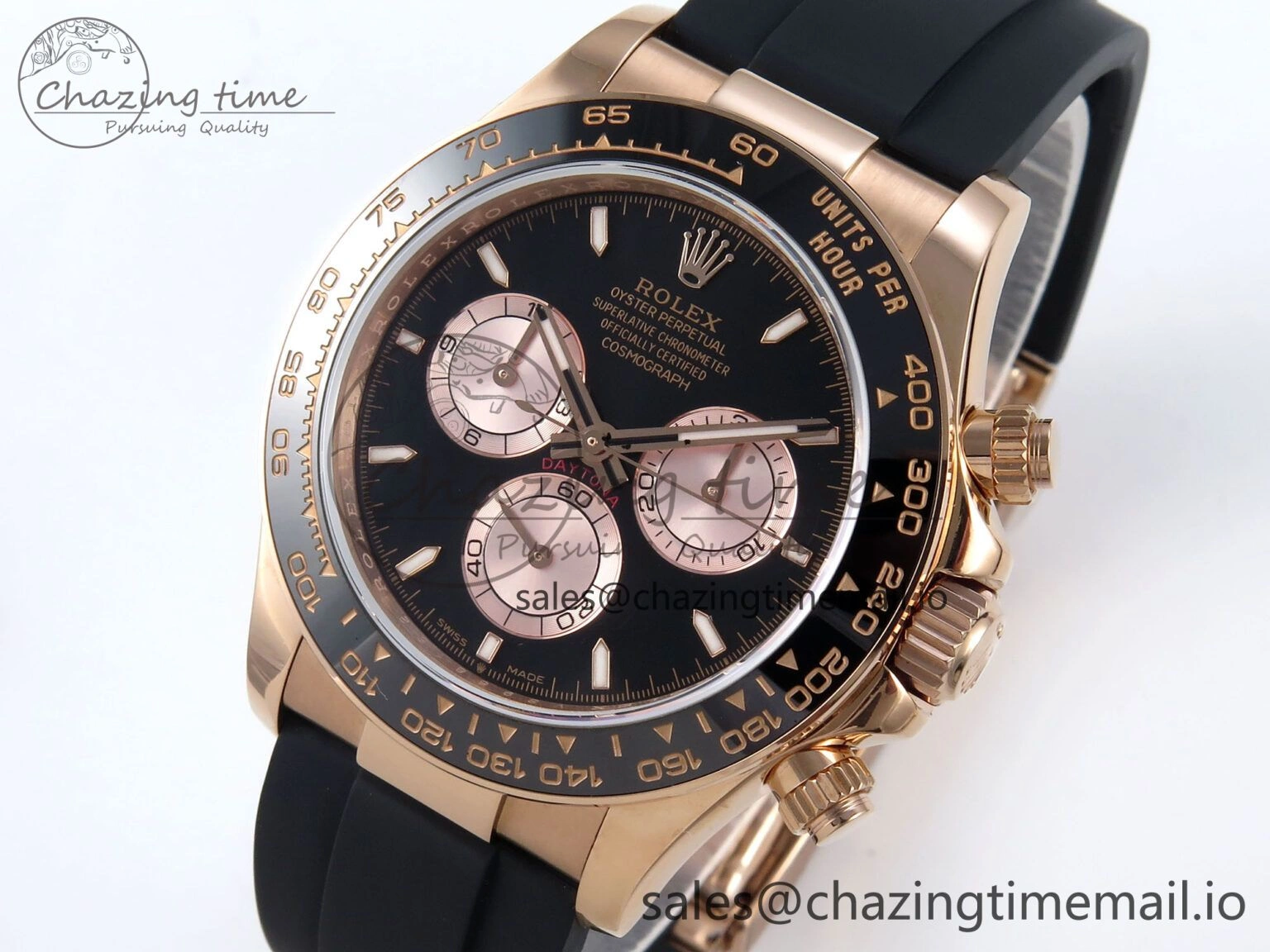 Daytona 126515 QF 1:1 Best Edition RG Black Dial on Oysterflex Strap QF4131 V Comfortable 342