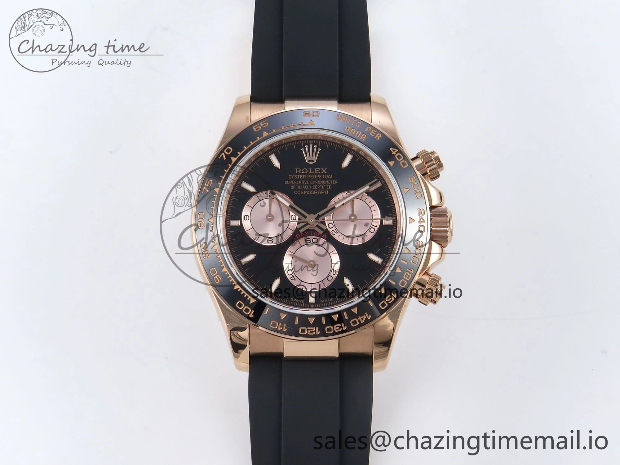 Daytona 126515 QF 1:1 Best Edition RG Black Dial on Oysterflex Strap QF4131 V Comfortable 342