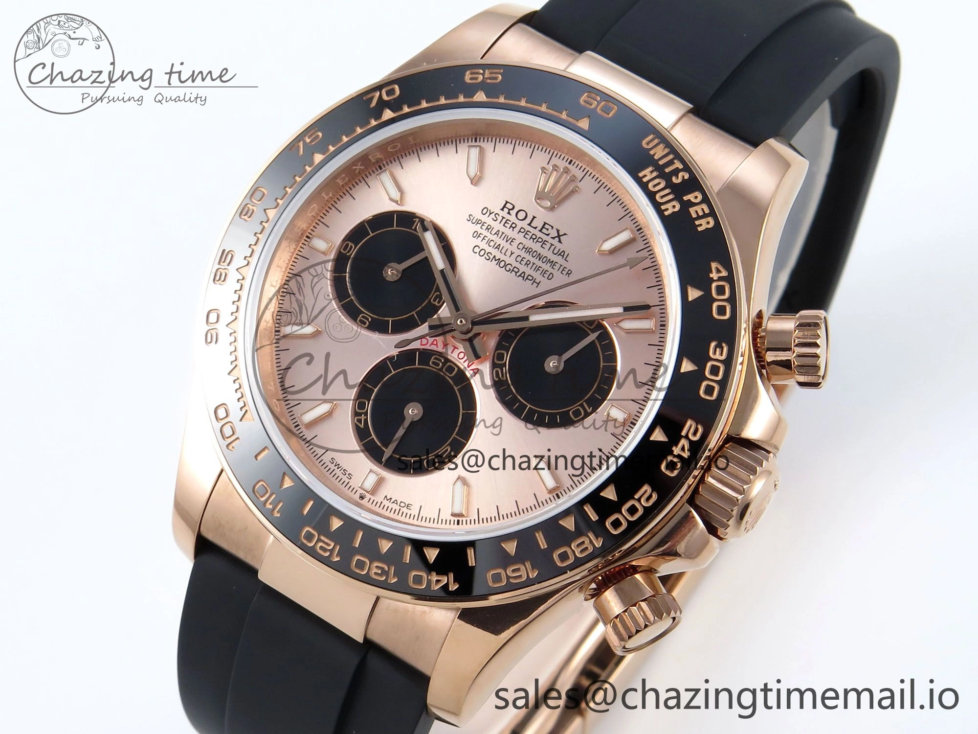 Neat Daytona 126515 QF 1:1 Best Edition RG Black Dial on Oysterflex Strap SH4131 V 700