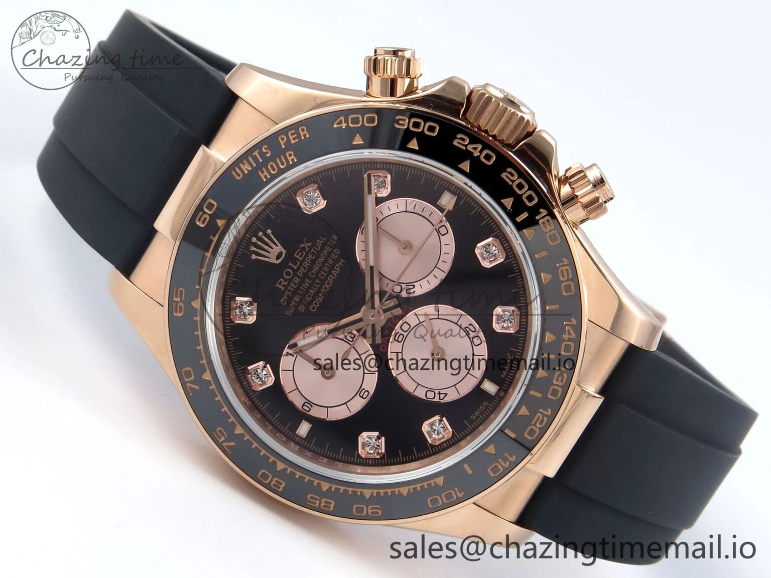 TechFriendly Daytona 126515 QF 1:1 Best Edition RG Black Diamonds Dial on Oysterflex Strap QF4131 V 345