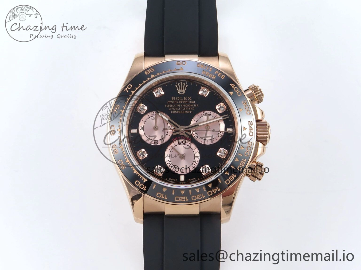 TechFriendly Daytona 126515 QF 1:1 Best Edition RG Black Diamonds Dial on Oysterflex Strap QF4131 V 345