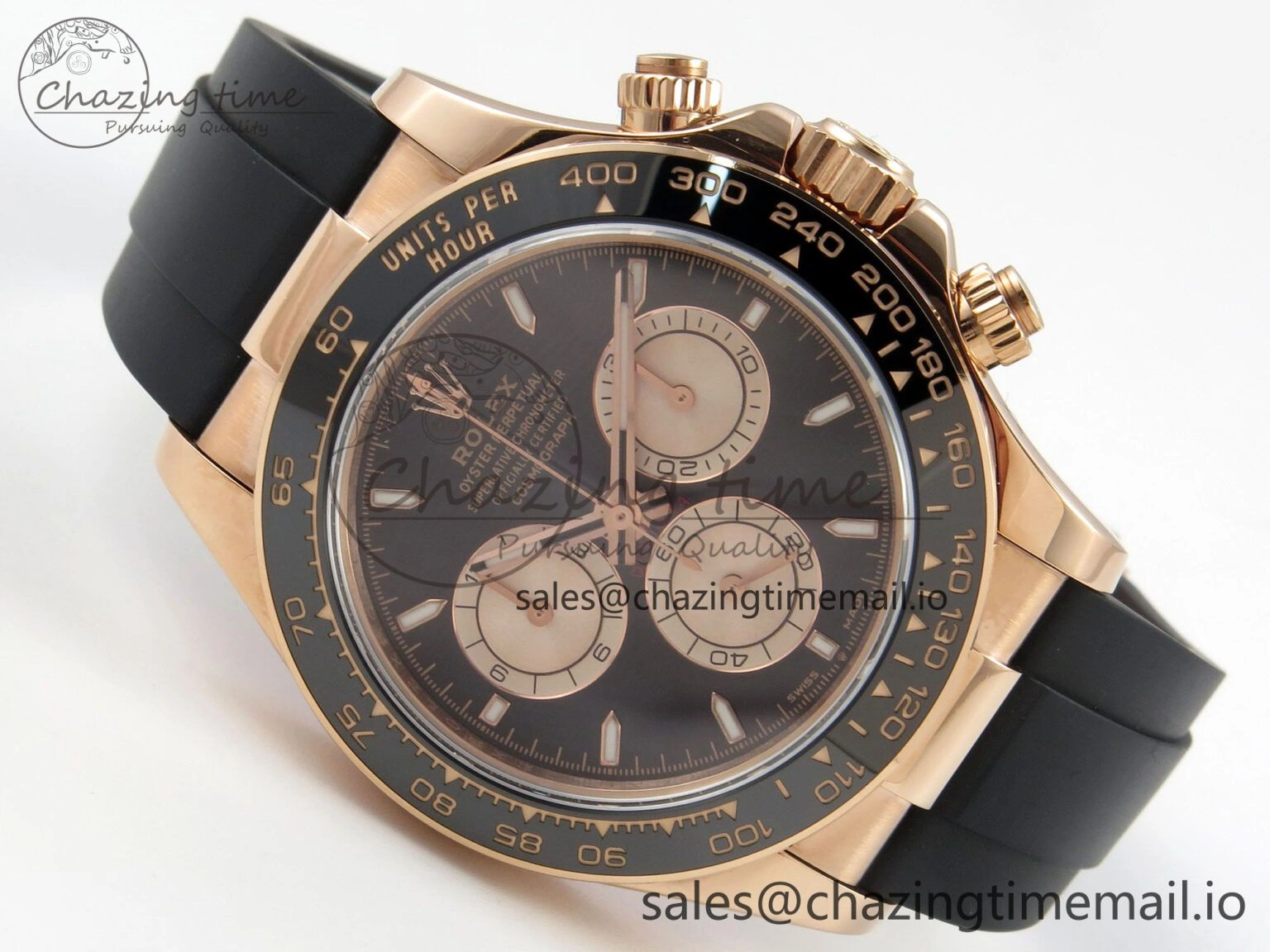 Daytona 126515 RG Clean 1:1 Best Edition Black Ceramic Bezel Black Stick Dial on Oysterflex Rubber Strap DD QuickDry 232