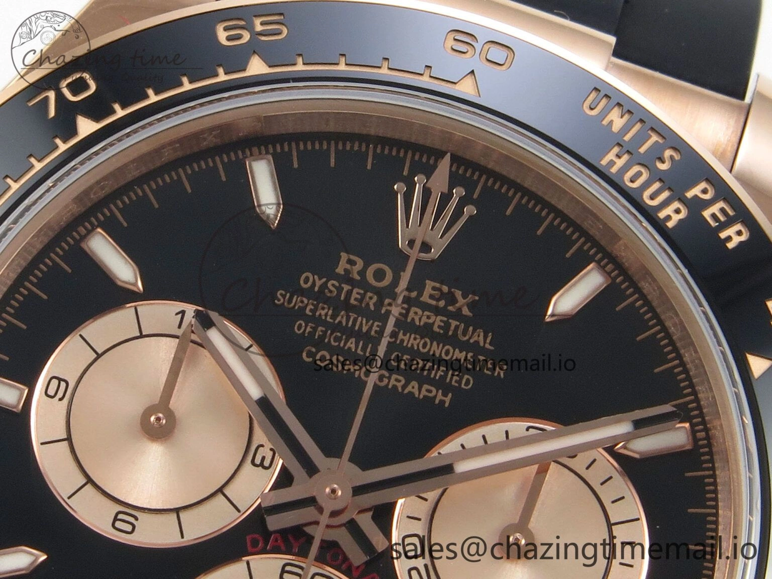 Daytona 126515 RG Clean 1:1 Best Edition Black Ceramic Bezel Black Stick Dial on Oysterflex Rubber Strap DD QuickDry 232
