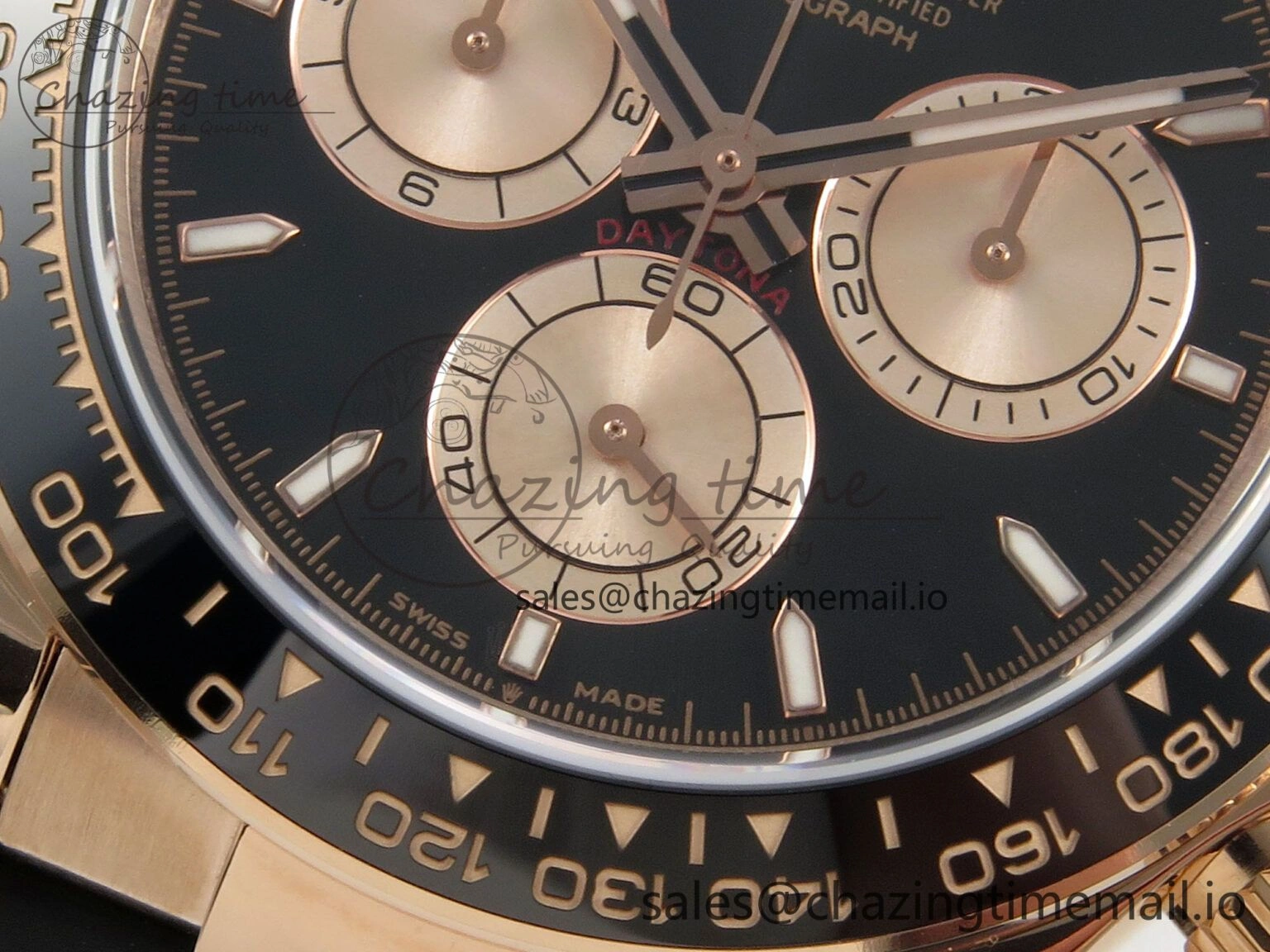 Daytona 126515 RG Clean 1:1 Best Edition Black Ceramic Bezel Black Stick Dial on Oysterflex Rubber Strap DD QuickDry 232