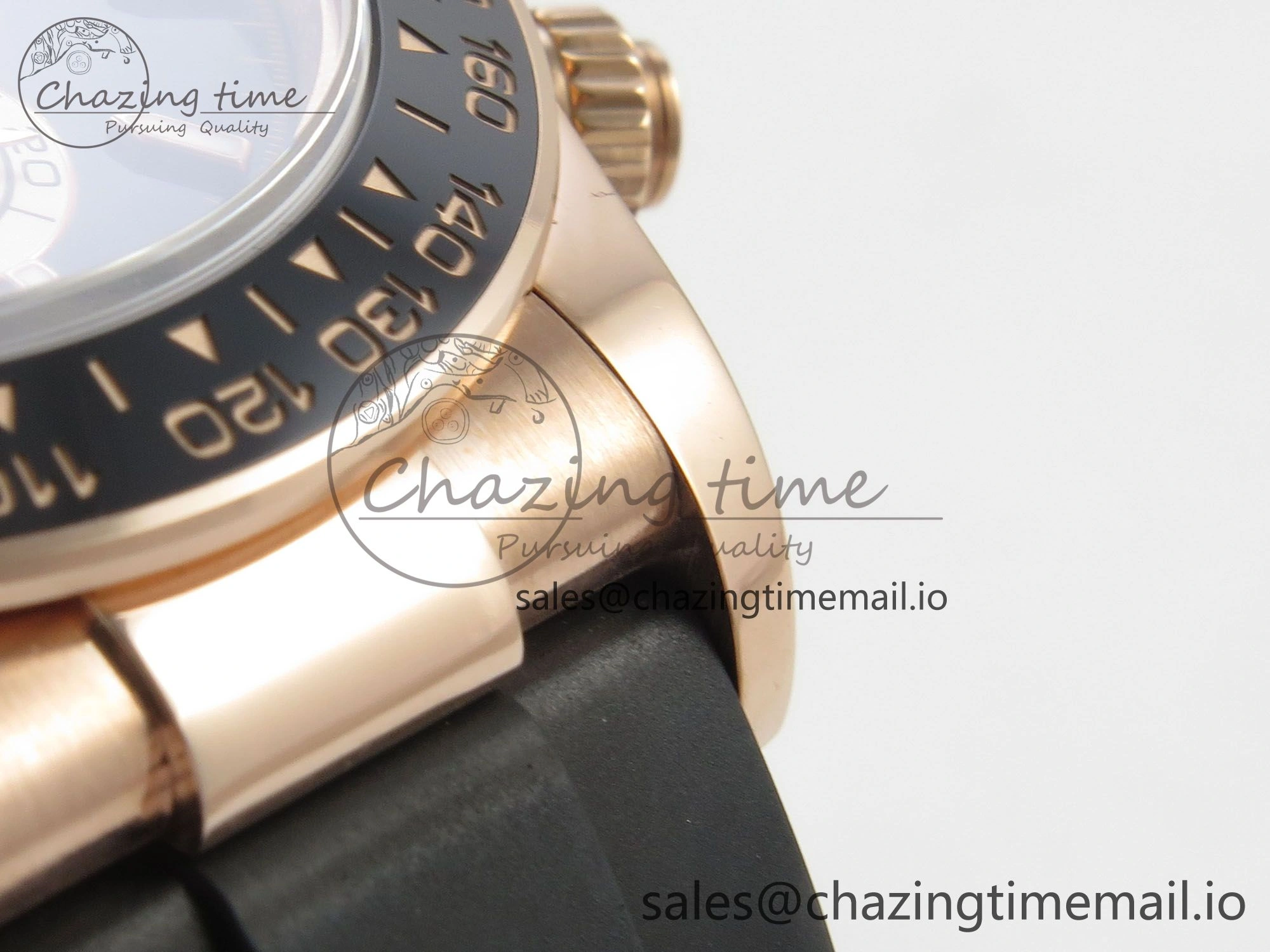 Daytona 126515 RG Clean 1:1 Best Edition Black Ceramic Bezel Black Stick Dial on Oysterflex Rubber Strap DD QuickDry 232