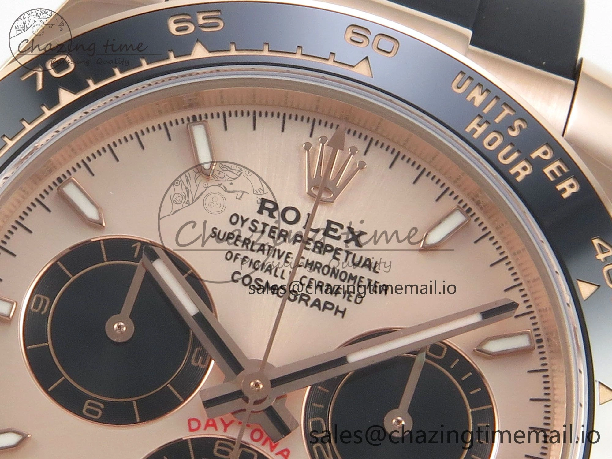 Daytona 126515 RG Clean 1:1 Best Edition Black Ceramic Bezel RG Stick Dial on Oysterflex Rubber Strap DD Durable 230