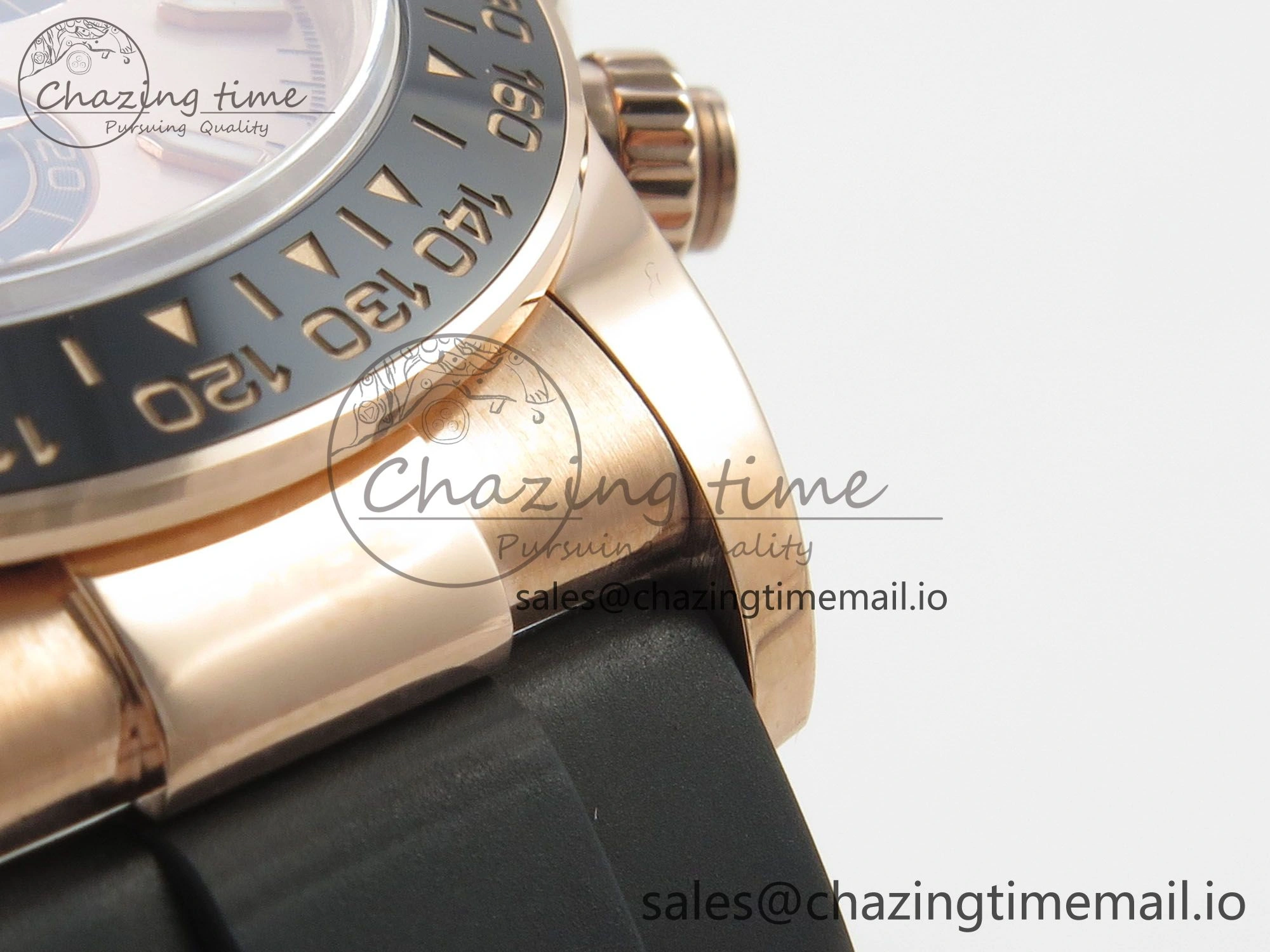 Daytona 126515 RG Clean 1:1 Best Edition Black Ceramic Bezel RG Stick Dial on Oysterflex Rubber Strap DD Durable 230