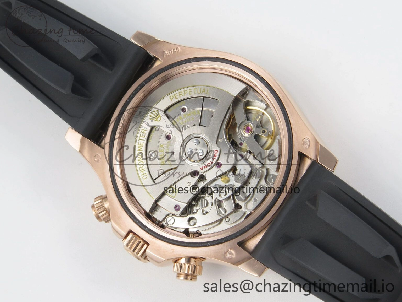 Refined Daytona 126515 RG Clean 1:1 Best Edition Black RG Diamonds Dial on Oysterflex Strap DD 229