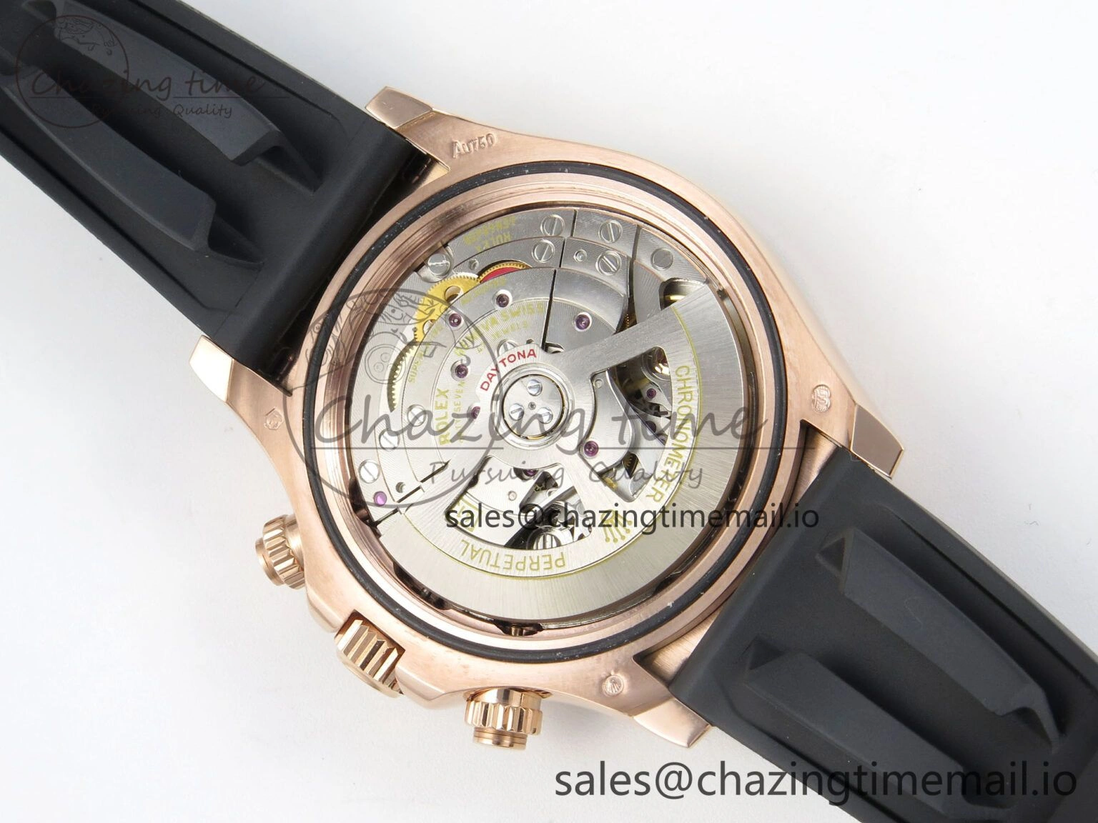 Refined Daytona 126515 RG Clean 1:1 Best Edition Black RG Diamonds Dial on Oysterflex Strap DD 229