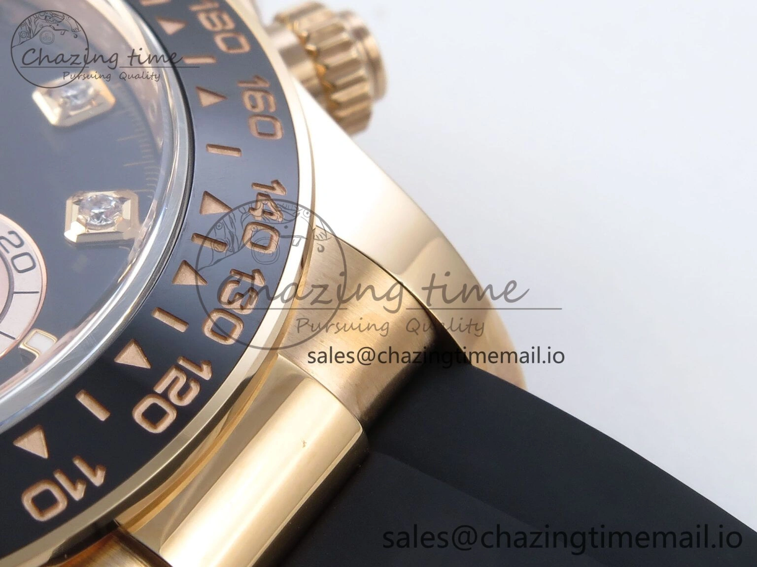Refined Daytona 126515 RG Clean 1:1 Best Edition Black RG Diamonds Dial on Oysterflex Strap DD 229