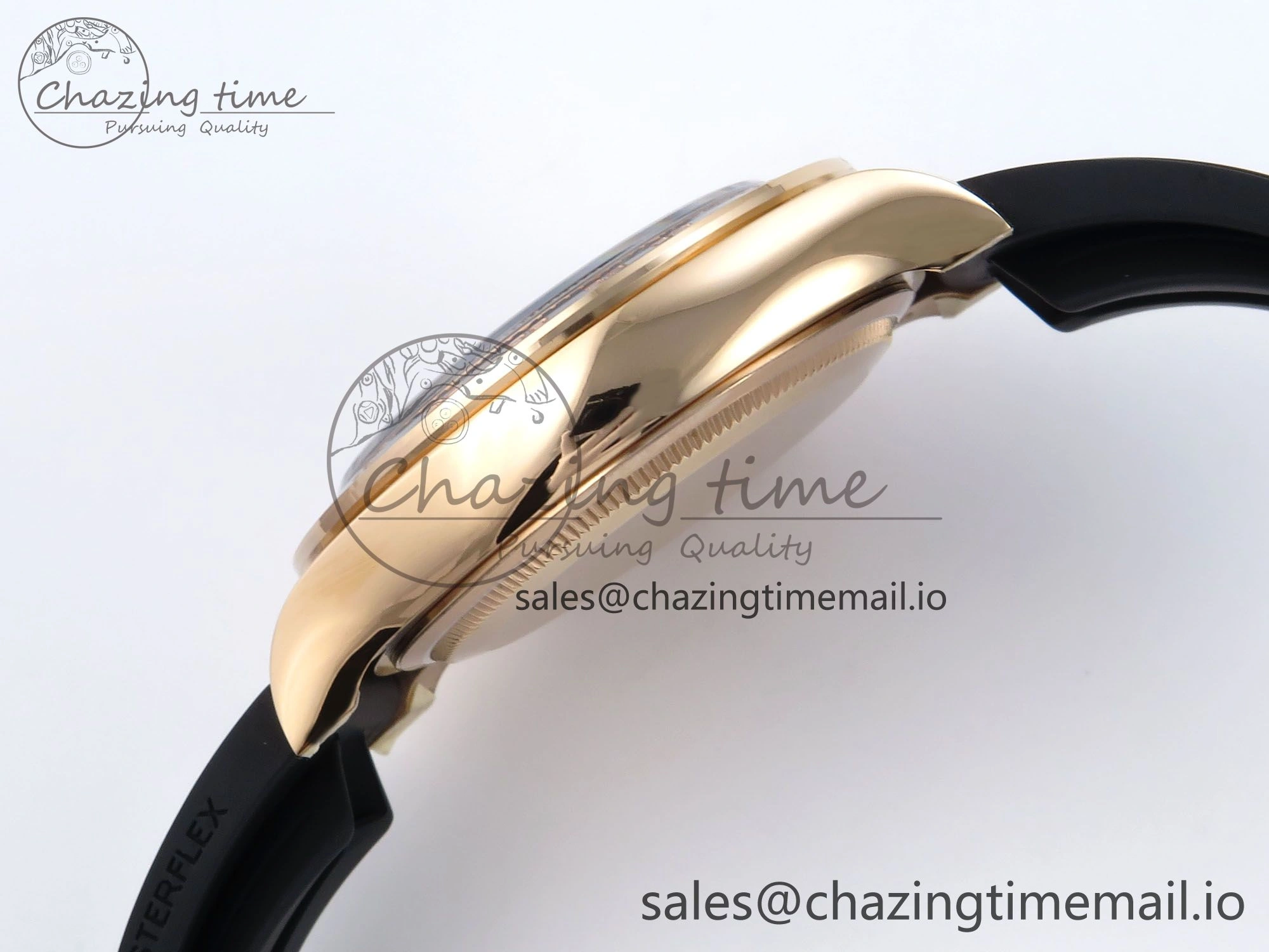 Refined Daytona 126515 RG Clean 1:1 Best Edition Black RG Diamonds Dial on Oysterflex Strap DD 229
