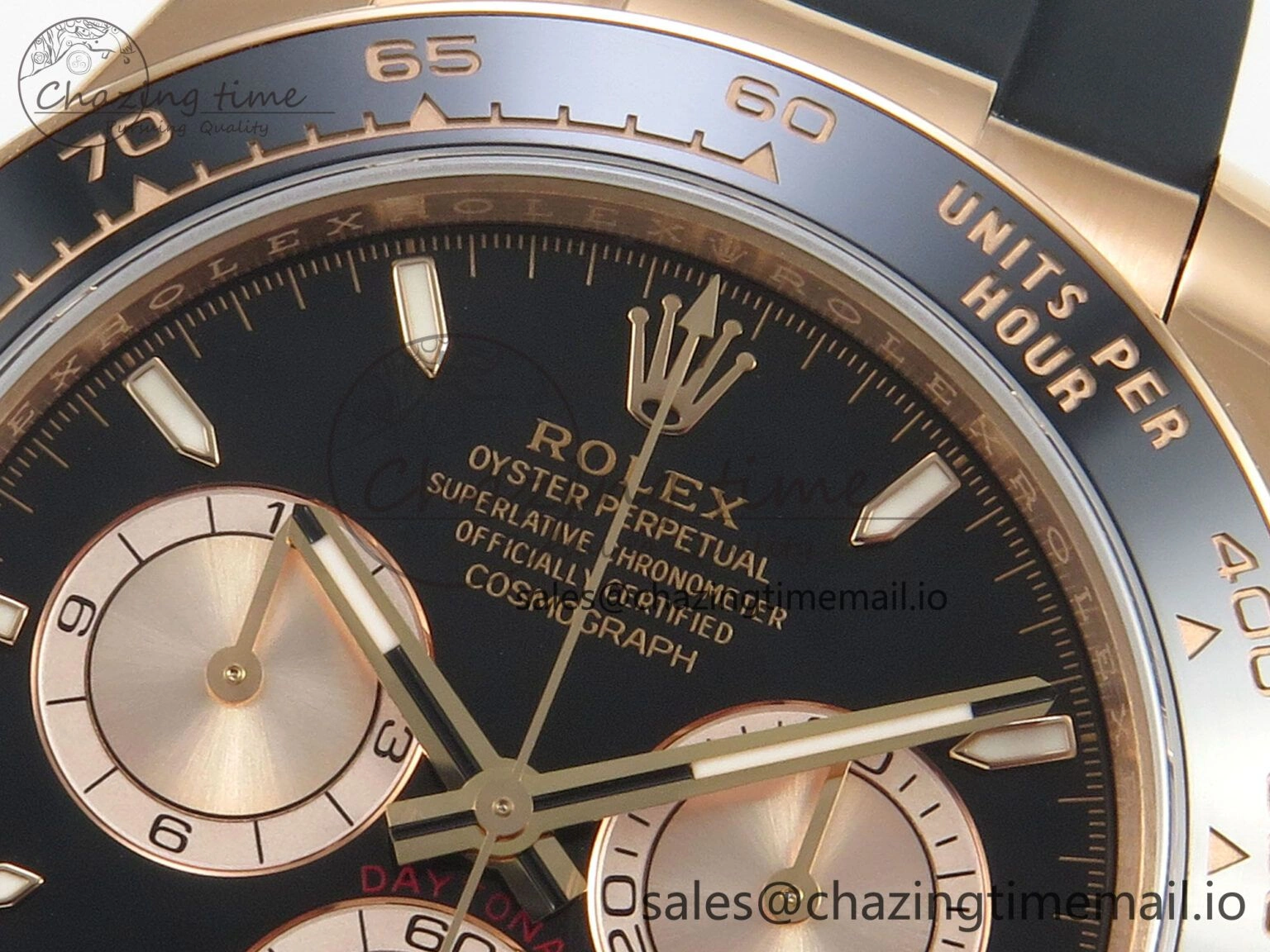 Daytona 126515 VSF 1:1 Best Edition Black RG Dial on Oysterflex Strap VS4131 V2 (Weighted) Stretchable 114