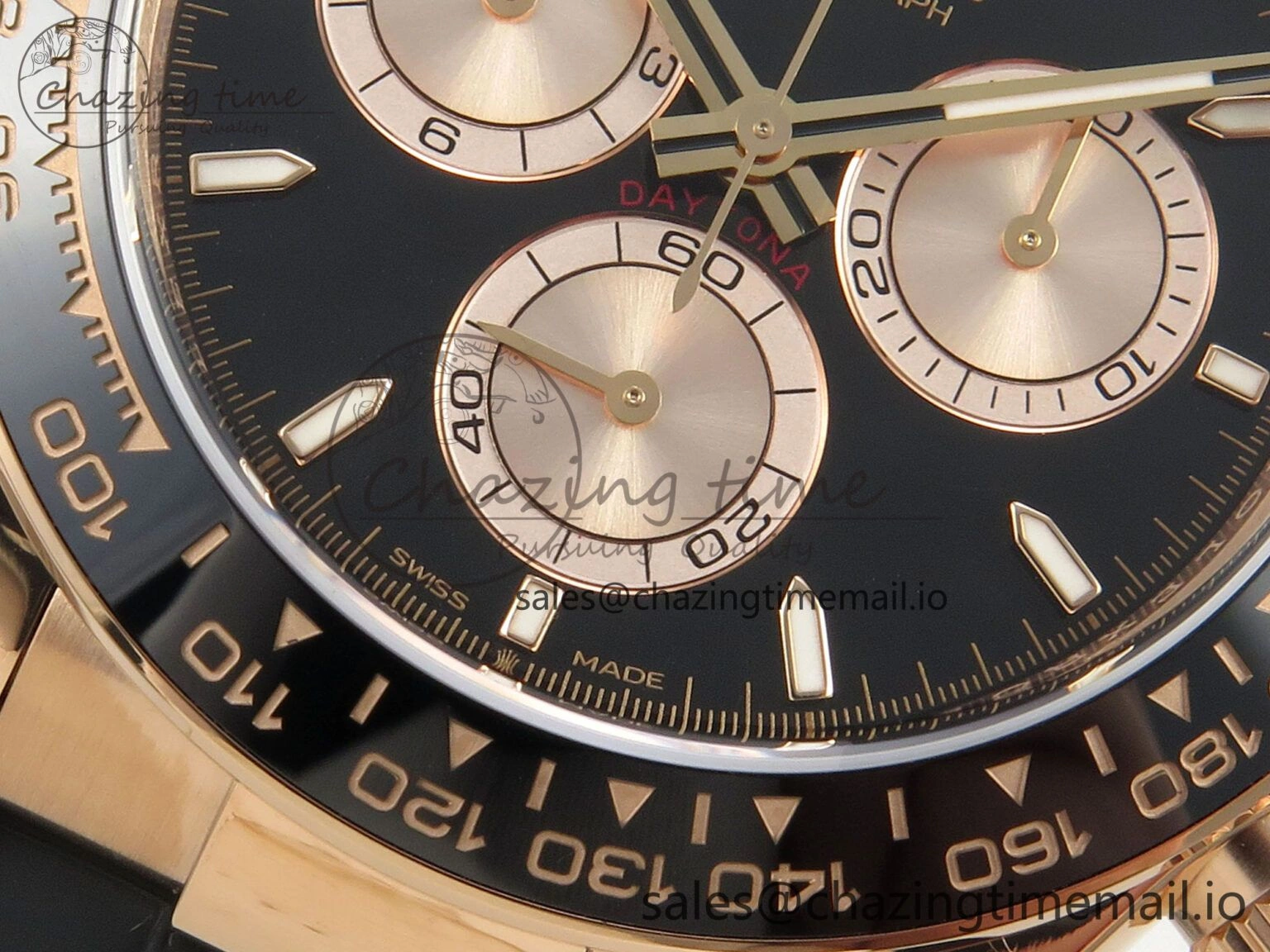 Daytona 126515 VSF 1:1 Best Edition Black RG Dial on Oysterflex Strap VS4131 V2 (Weighted) Stretchable 114