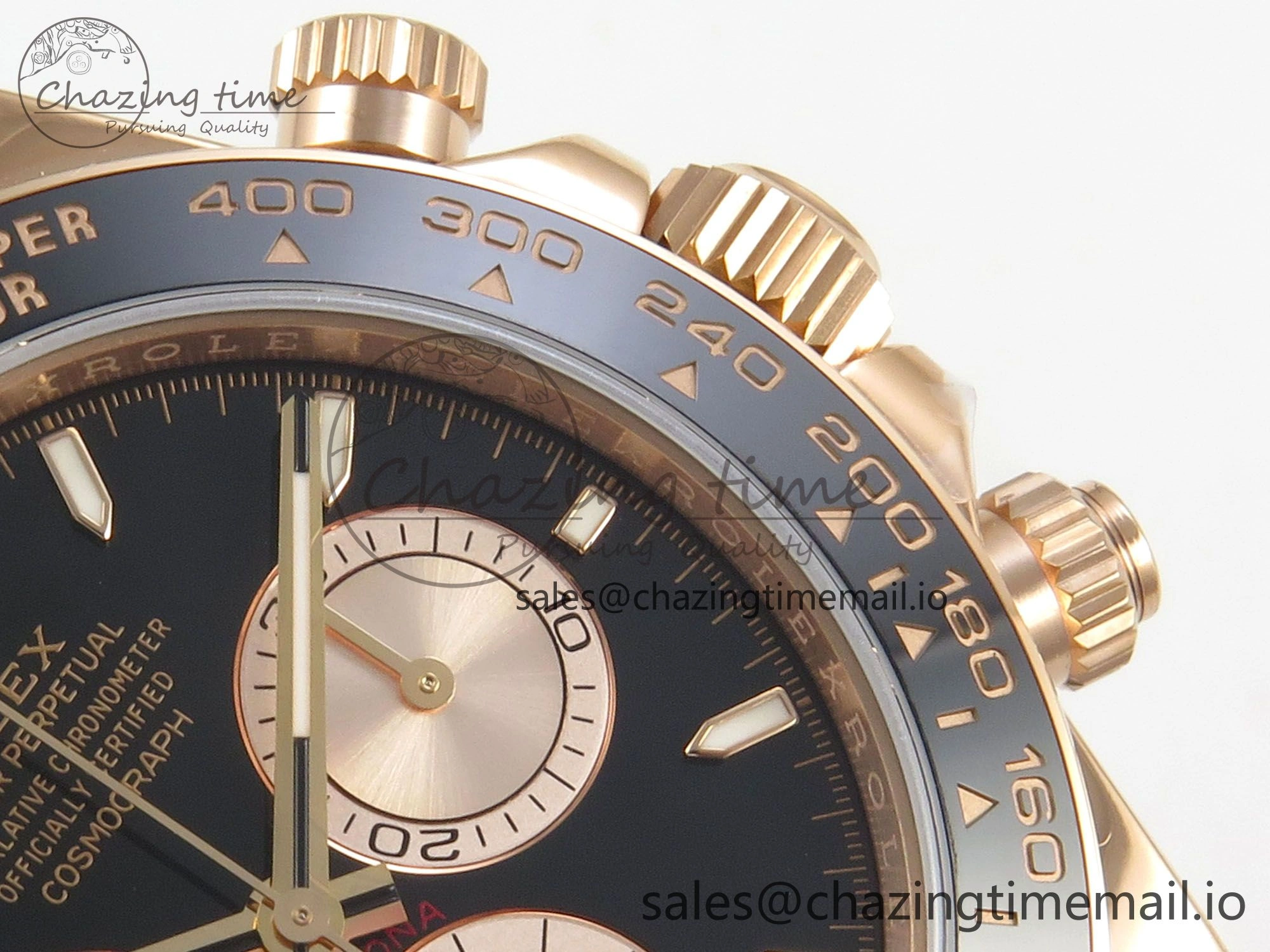 Daytona 126515 VSF 1:1 Best Edition Black RG Dial on Oysterflex Strap VS4131 V2 (Weighted) Stretchable 114
