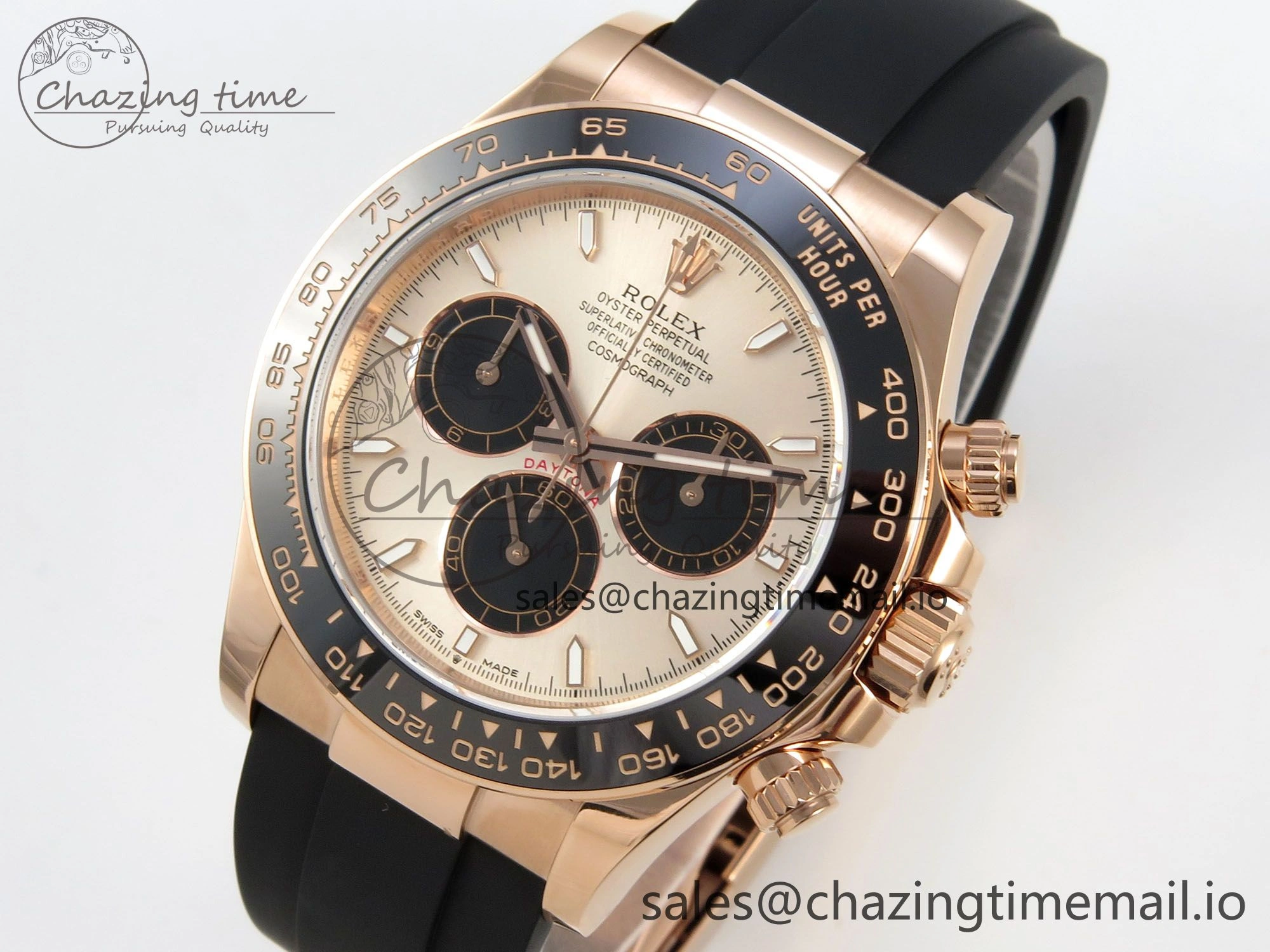 Casual Daytona 126515LN THBF 1:1 Best Edition RG Black Dial on Oysterflex Strap SH 224