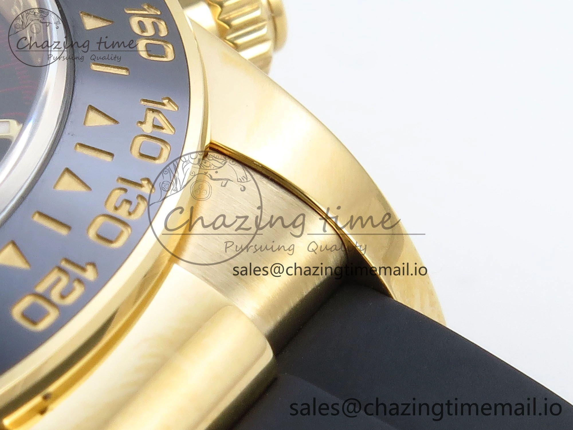 UrbanStyle Daytona 126518 Clean YG 1:1 Best Edition Black YG Dial on Oysterflex Rubber Strap DD 234