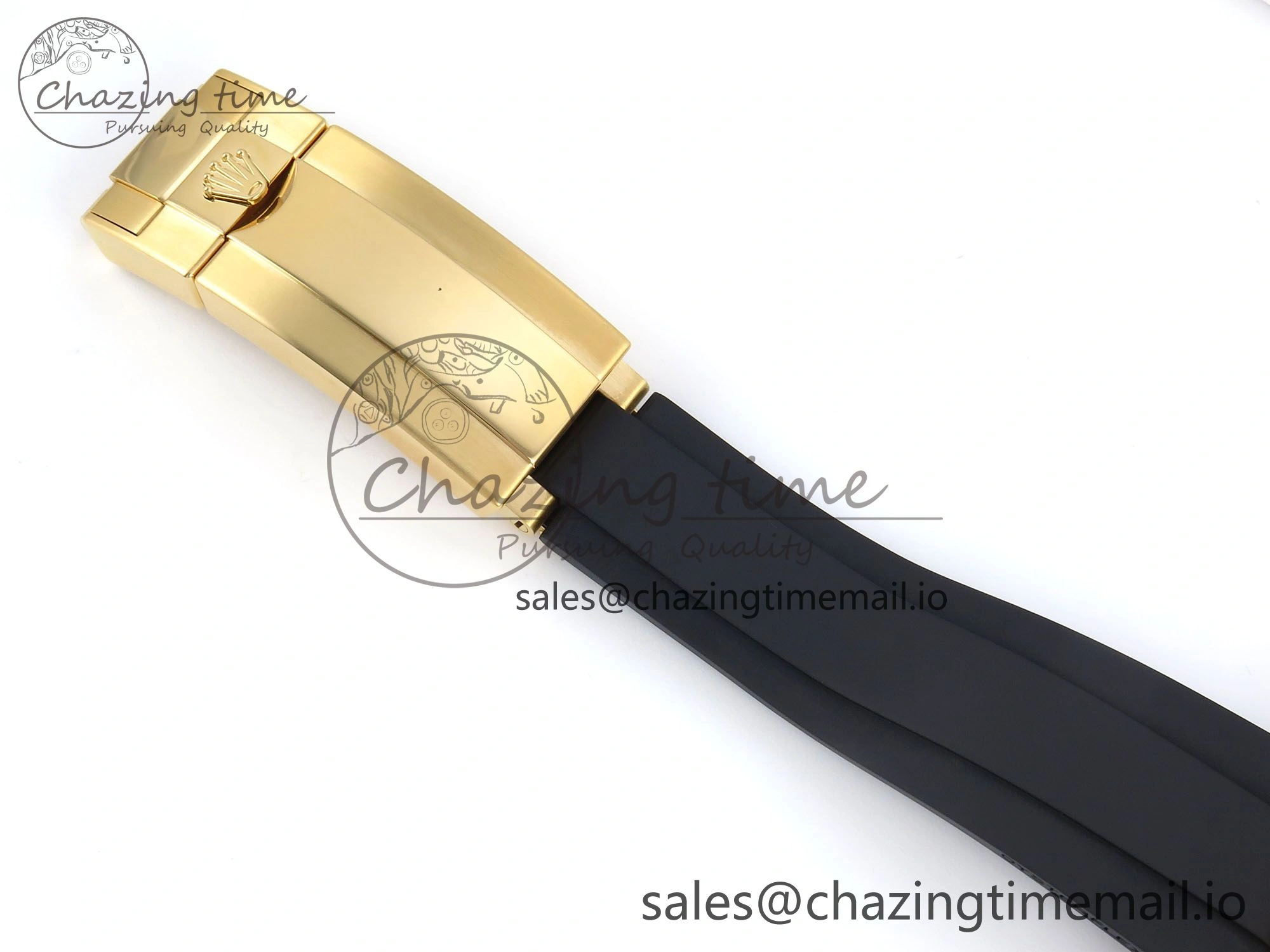 UrbanStyle Daytona 126518 Clean YG 1:1 Best Edition Black YG Dial on Oysterflex Rubber Strap DD 234
