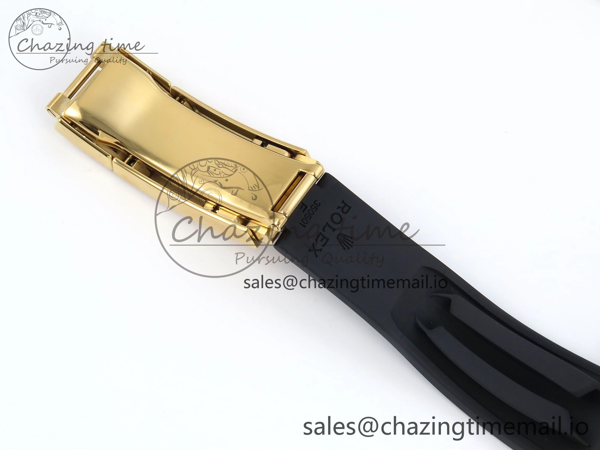 UrbanStyle Daytona 126518 Clean YG 1:1 Best Edition Black YG Dial on Oysterflex Rubber Strap DD 234