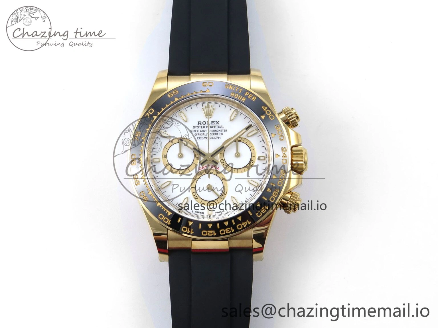 HighPerformance Daytona 126518 Clean YG 1:1 Best Edition White Dial on Oysterflex Rubber Strap DD 236