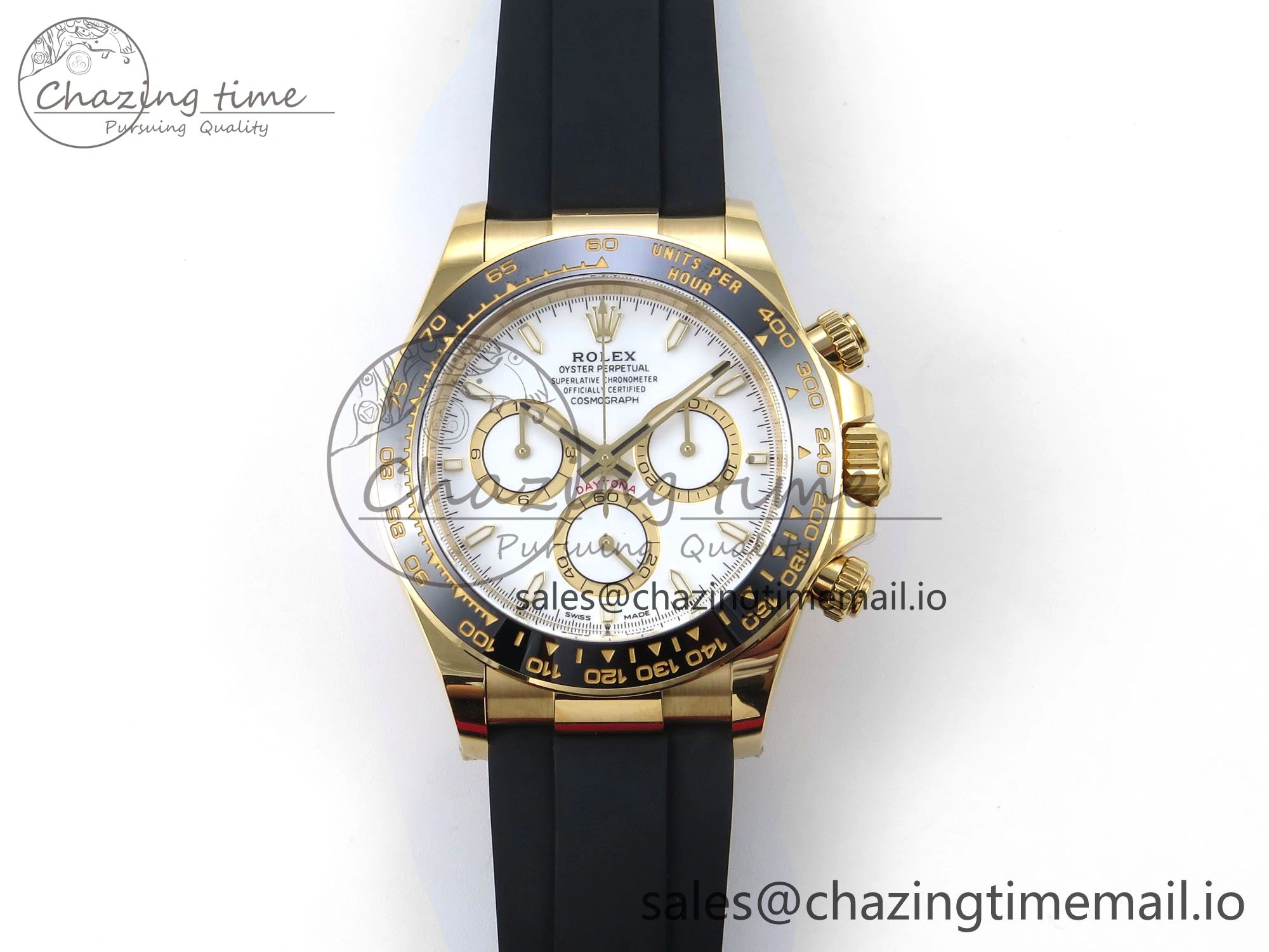 HighPerformance Daytona 126518 Clean YG 1:1 Best Edition White Dial on Oysterflex Rubber Strap DD 236