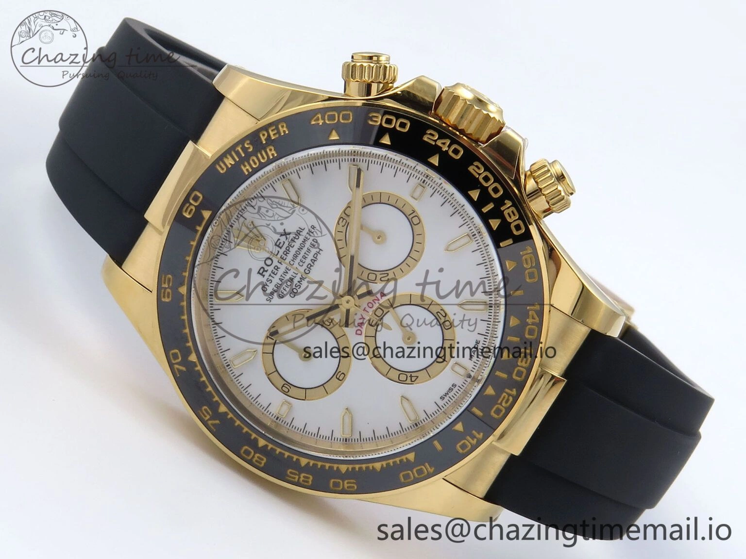 HighPerformance Daytona 126518 Clean YG 1:1 Best Edition White Dial on Oysterflex Rubber Strap DD 236