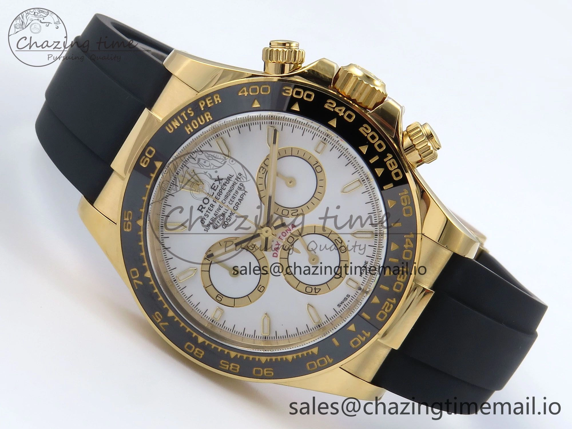 HighPerformance Daytona 126518 Clean YG 1:1 Best Edition White Dial on Oysterflex Rubber Strap DD 236