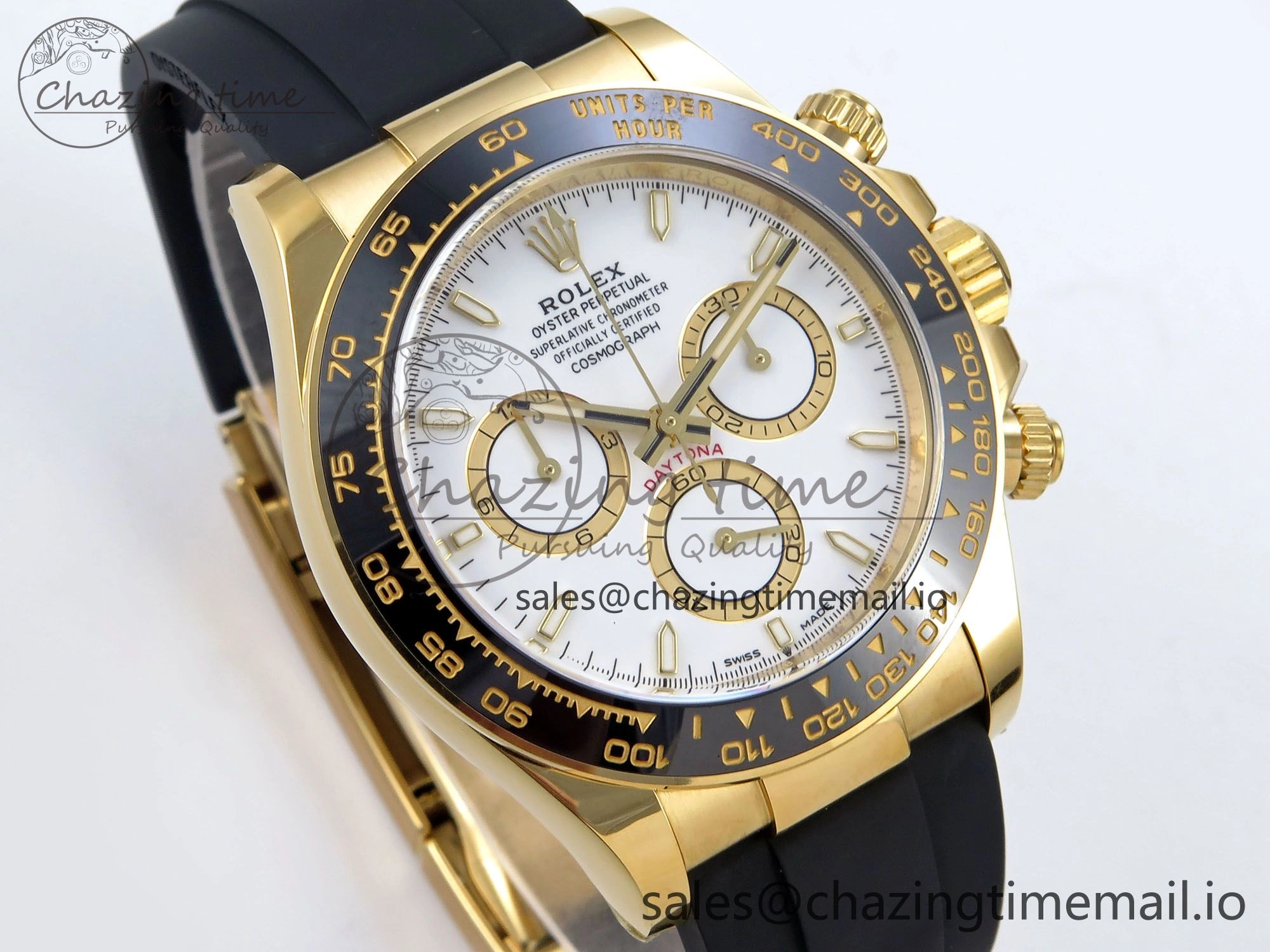 HighPerformance Daytona 126518 Clean YG 1:1 Best Edition White Dial on Oysterflex Rubber Strap DD 236