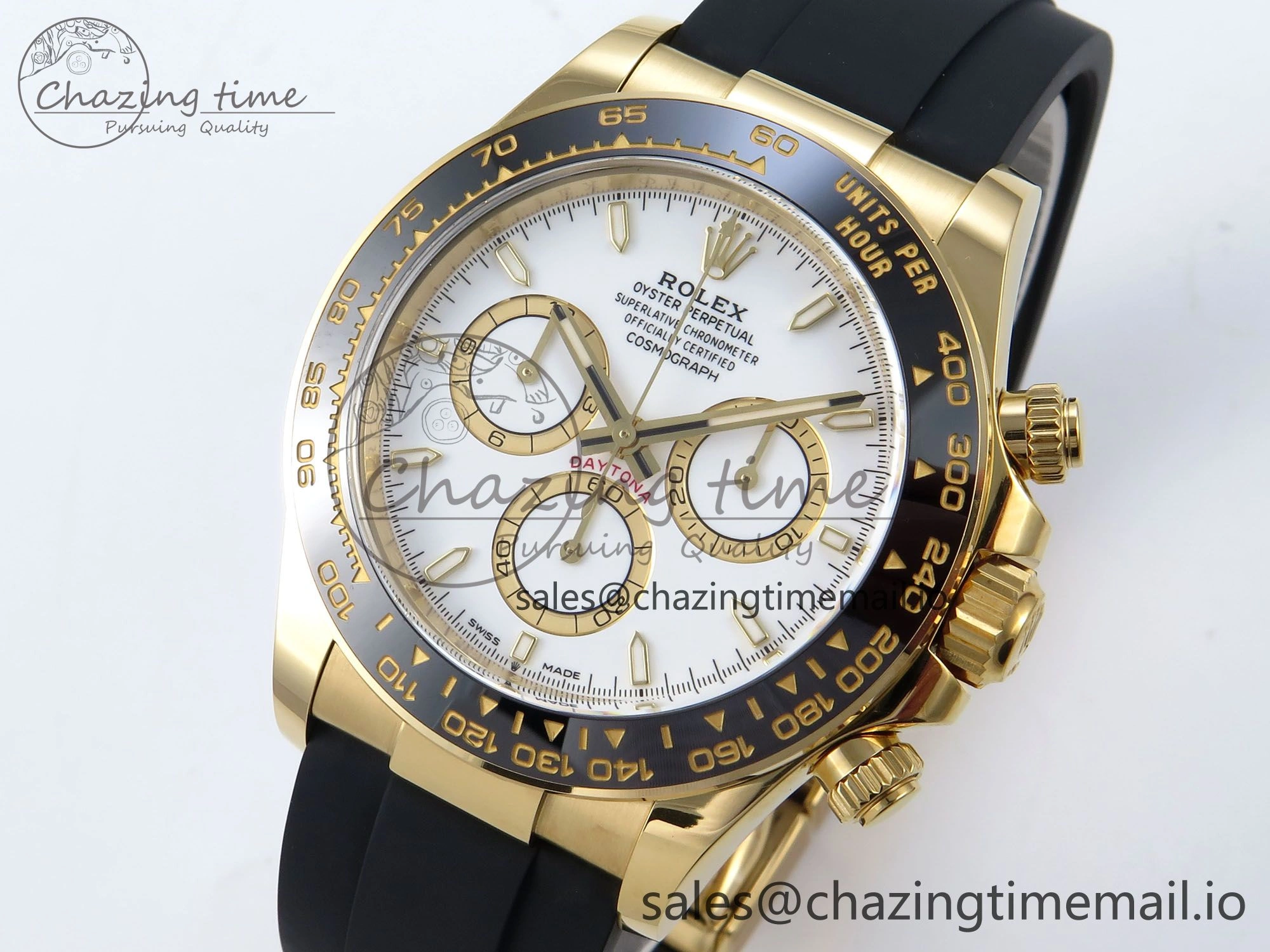 HighPerformance Daytona 126518 Clean YG 1:1 Best Edition White Dial on Oysterflex Rubber Strap DD 236