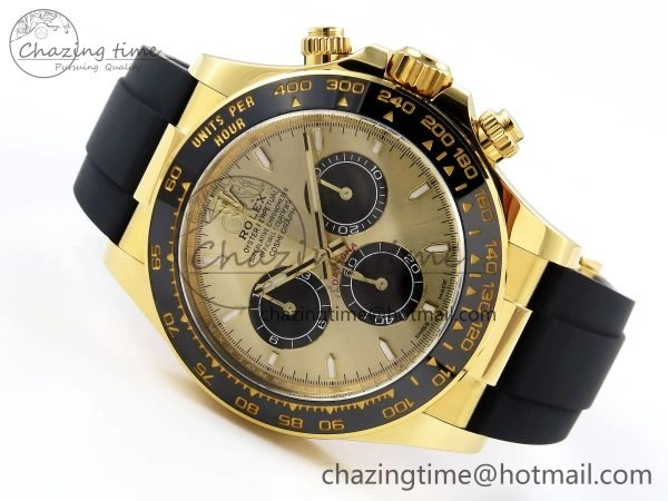 EyeCatching Daytona 126518 Clean YG 1:1 Best Edition YG Dial on Oysterflex Rubber Strap DD 239