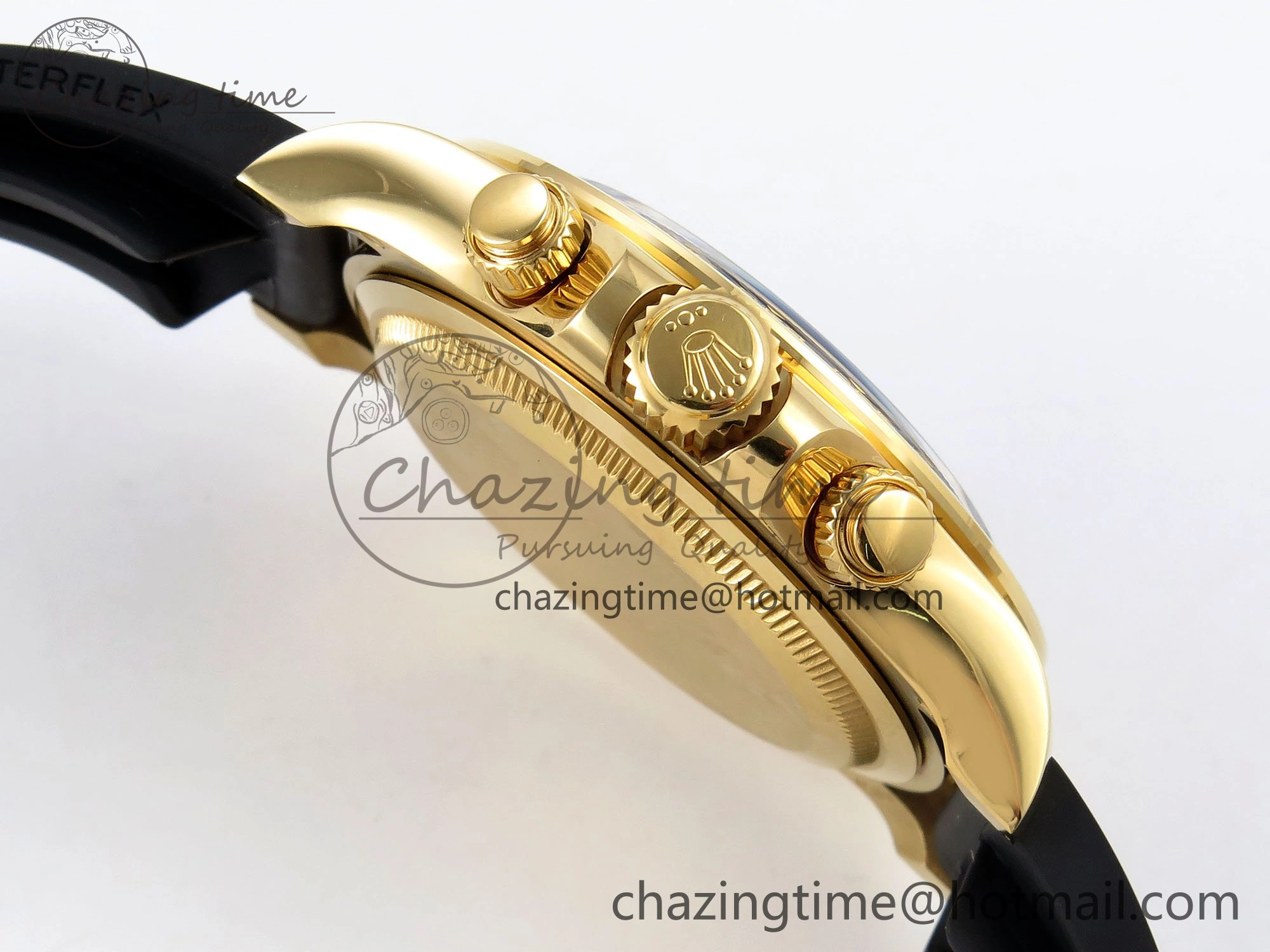 Daytona 126518 Clean YG 1:1 Best Edition YG Dial on Oysterflex Rubber Strap SH TimelessDesign 1507