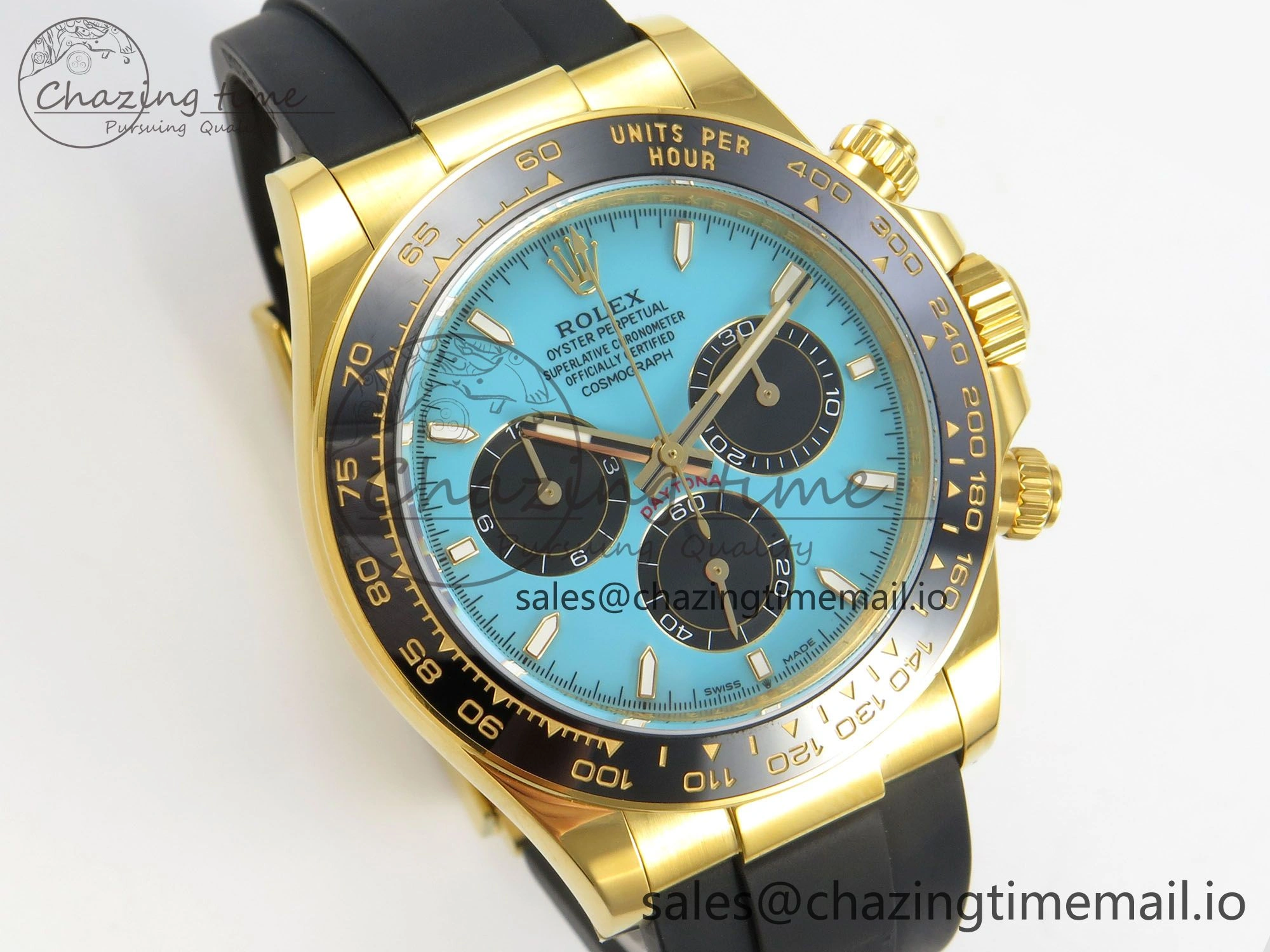 HighPerformance Daytona 126518 Gain Weight APSF 1:1 Best Edition Tiffany Turquoise Blue Dial Sticks Markers on Oysterflex Strap SH 113