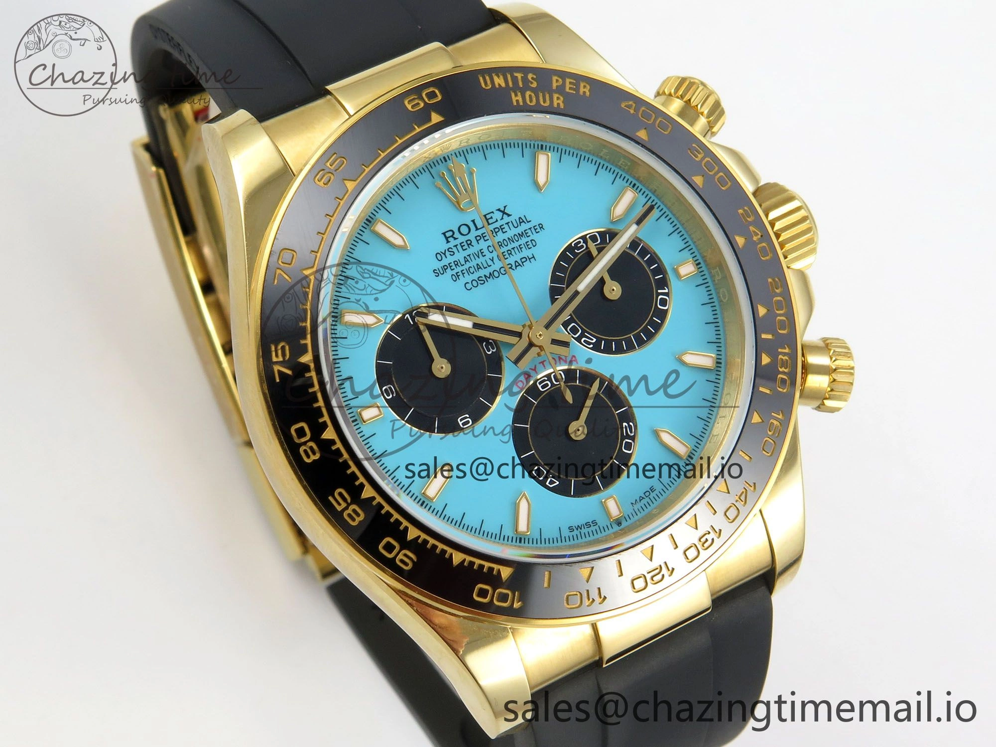 Versatile Daytona 126518 Gain Weight SWF 1:1 Best Edition Tiffany Turquoise Blue Dial Sticks Markers on Oysterflex Strap SH 10820