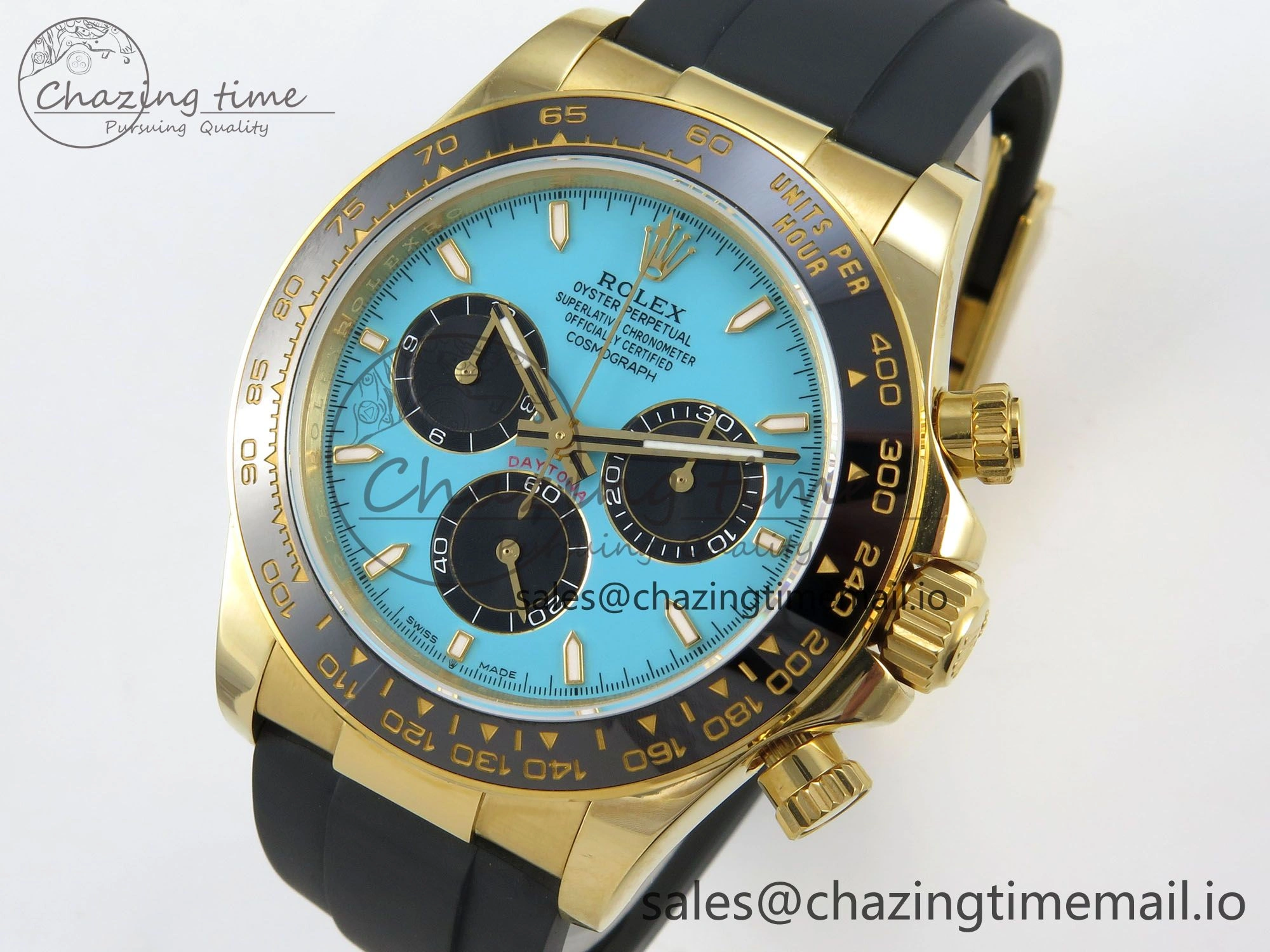 Versatile Daytona 126518 Gain Weight SWF 1:1 Best Edition Tiffany Turquoise Blue Dial Sticks Markers on Oysterflex Strap SH 10820