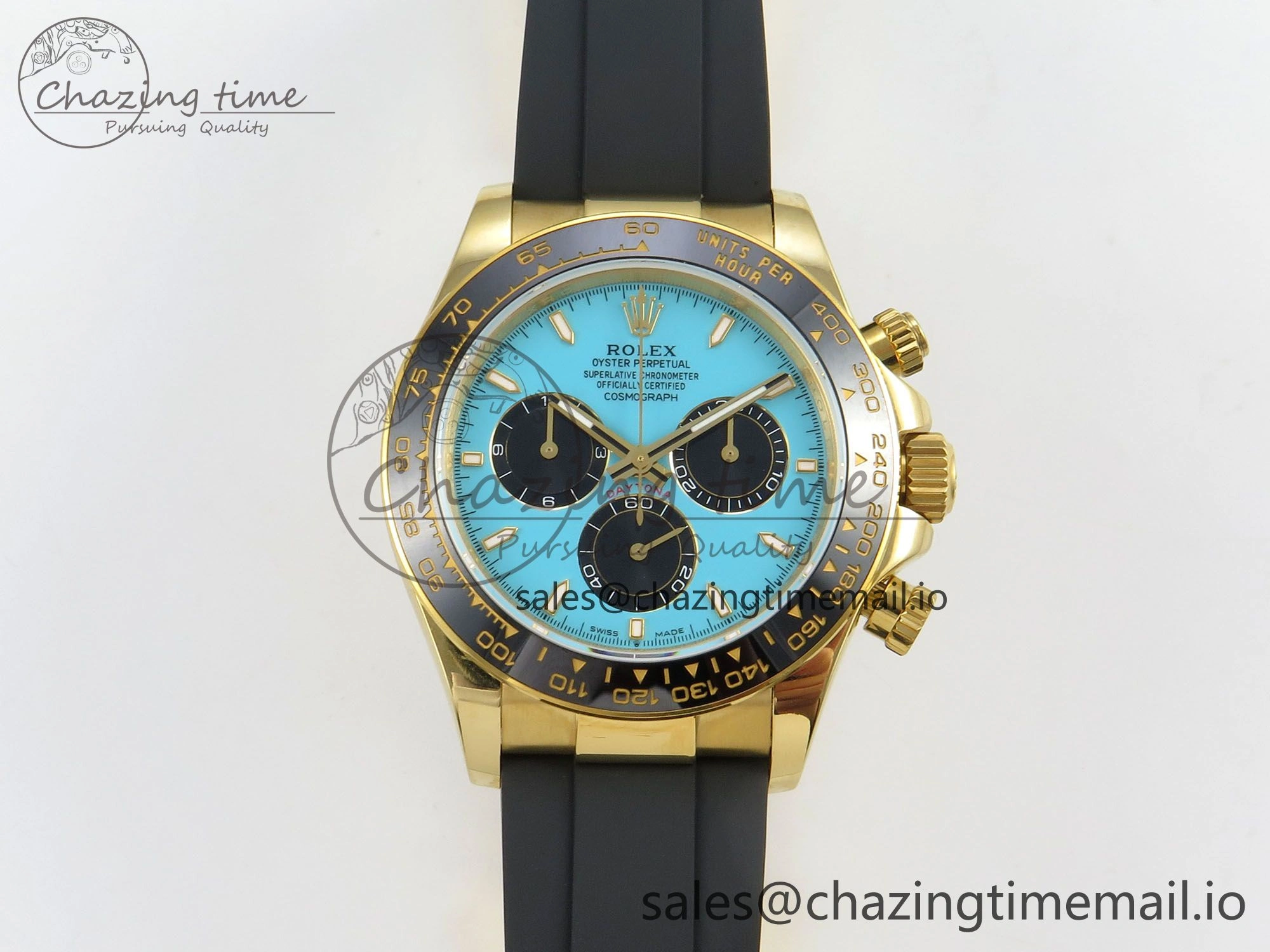 Versatile Daytona 126518 Gain Weight SWF 1:1 Best Edition Tiffany Turquoise Blue Dial Sticks Markers on Oysterflex Strap SH 10820