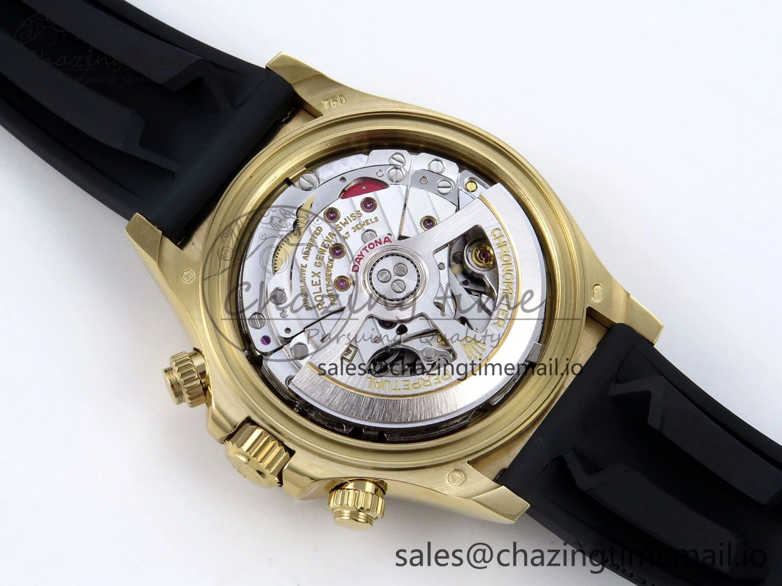 Daytona 126518 LN QF+ 1:1 Best Edition 904L Steel YG Dial on Black Rubber Strap SH Thermal 866