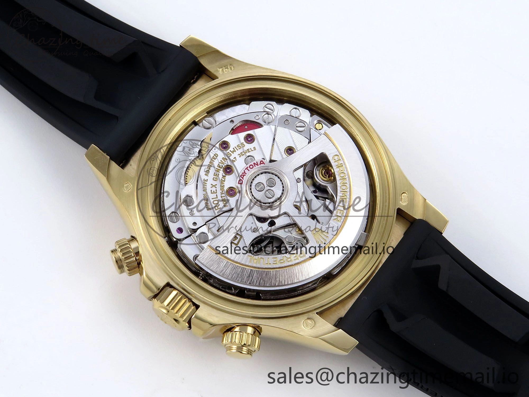 Daytona 126518 LN QF+ 1:1 Best Edition 904L Steel YG Dial on Black Rubber Strap SH Thermal 866