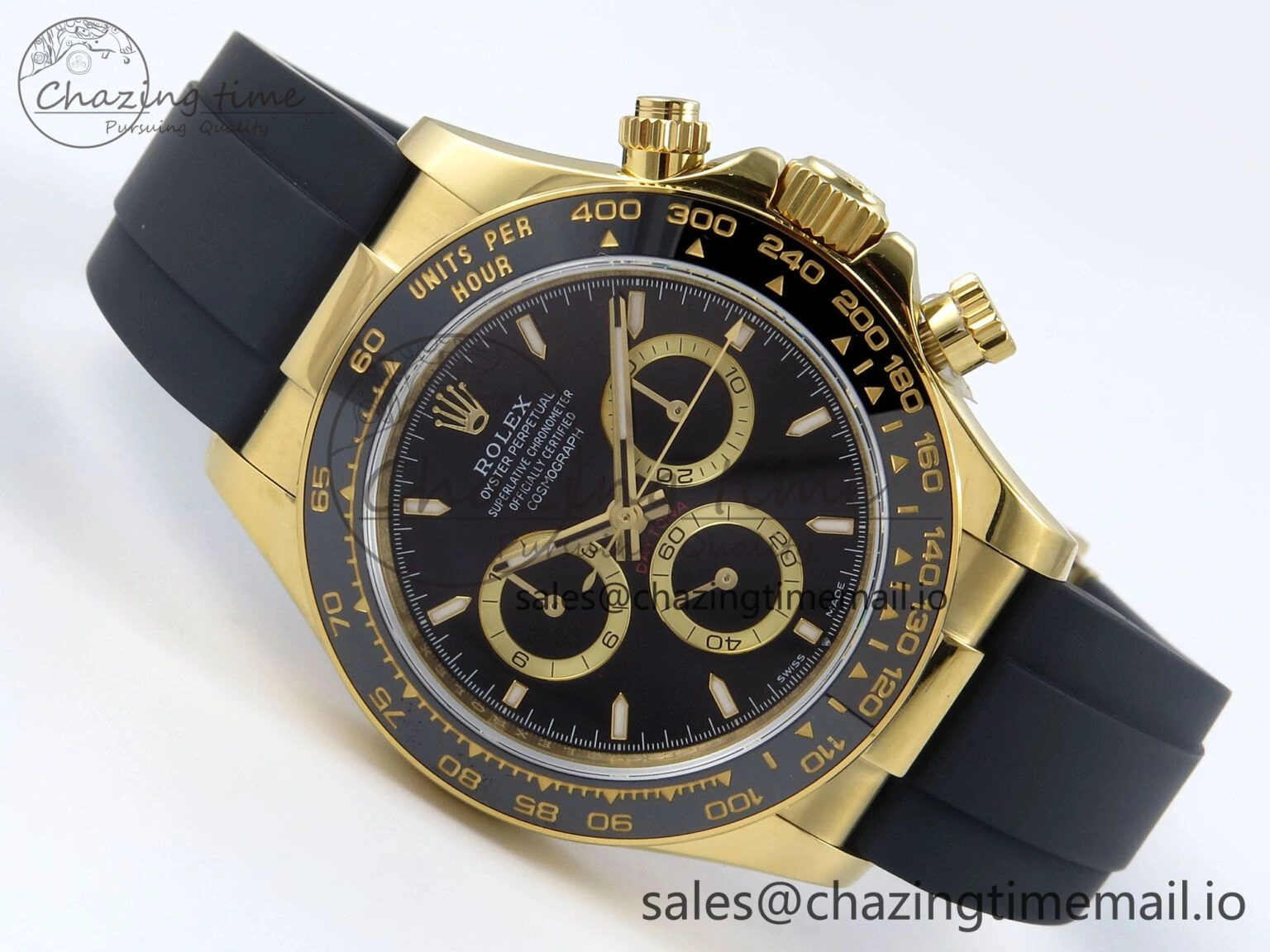 TopPick Daytona 126518 QF 1:1 Best Edition Black Dial on Oysterflex Strap QF4131 V 346