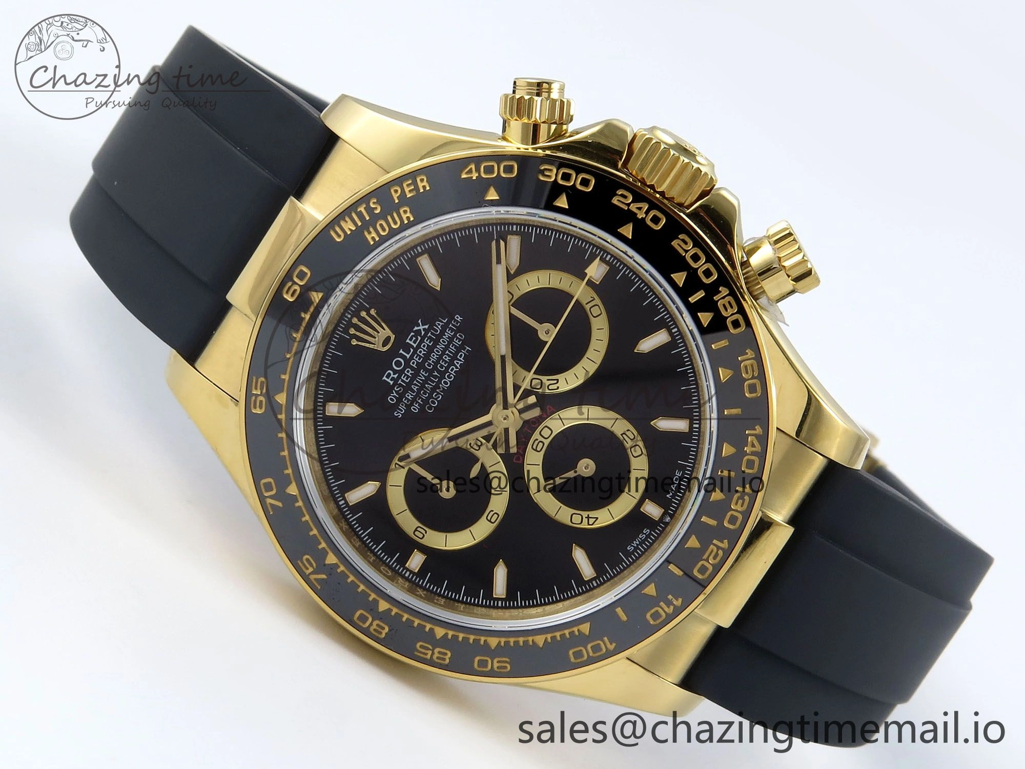 TopPick Daytona 126518 QF 1:1 Best Edition Black Dial on Oysterflex Strap QF4131 V 346