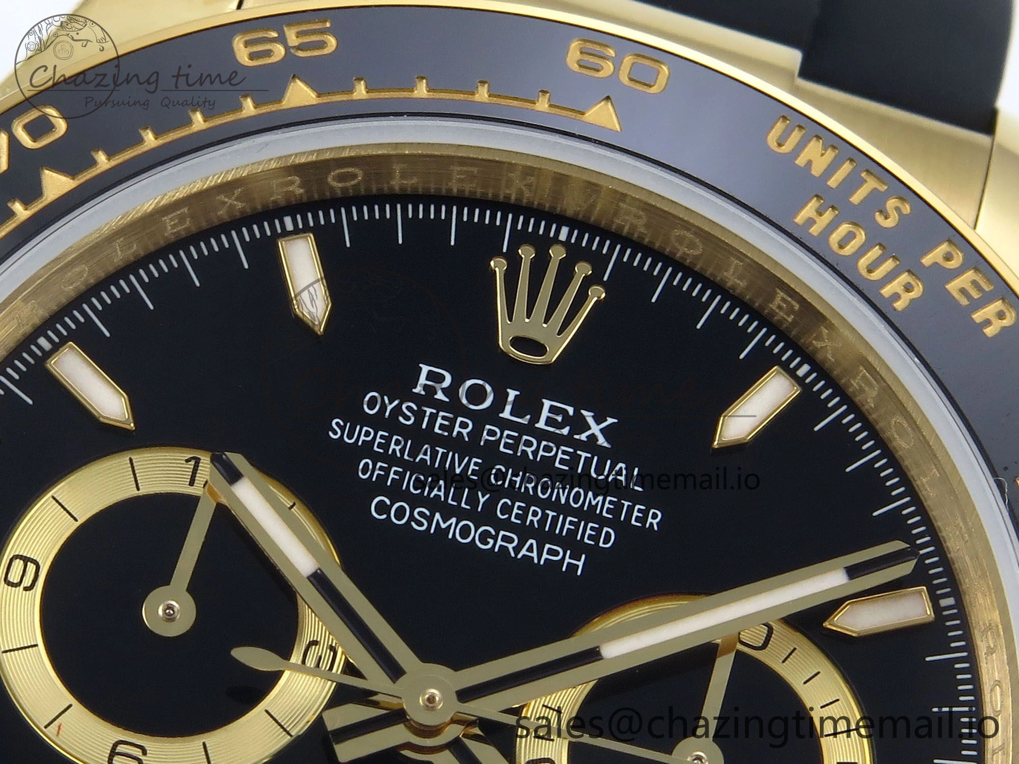 TopPick Daytona 126518 QF 1:1 Best Edition Black Dial on Oysterflex Strap QF4131 V 346