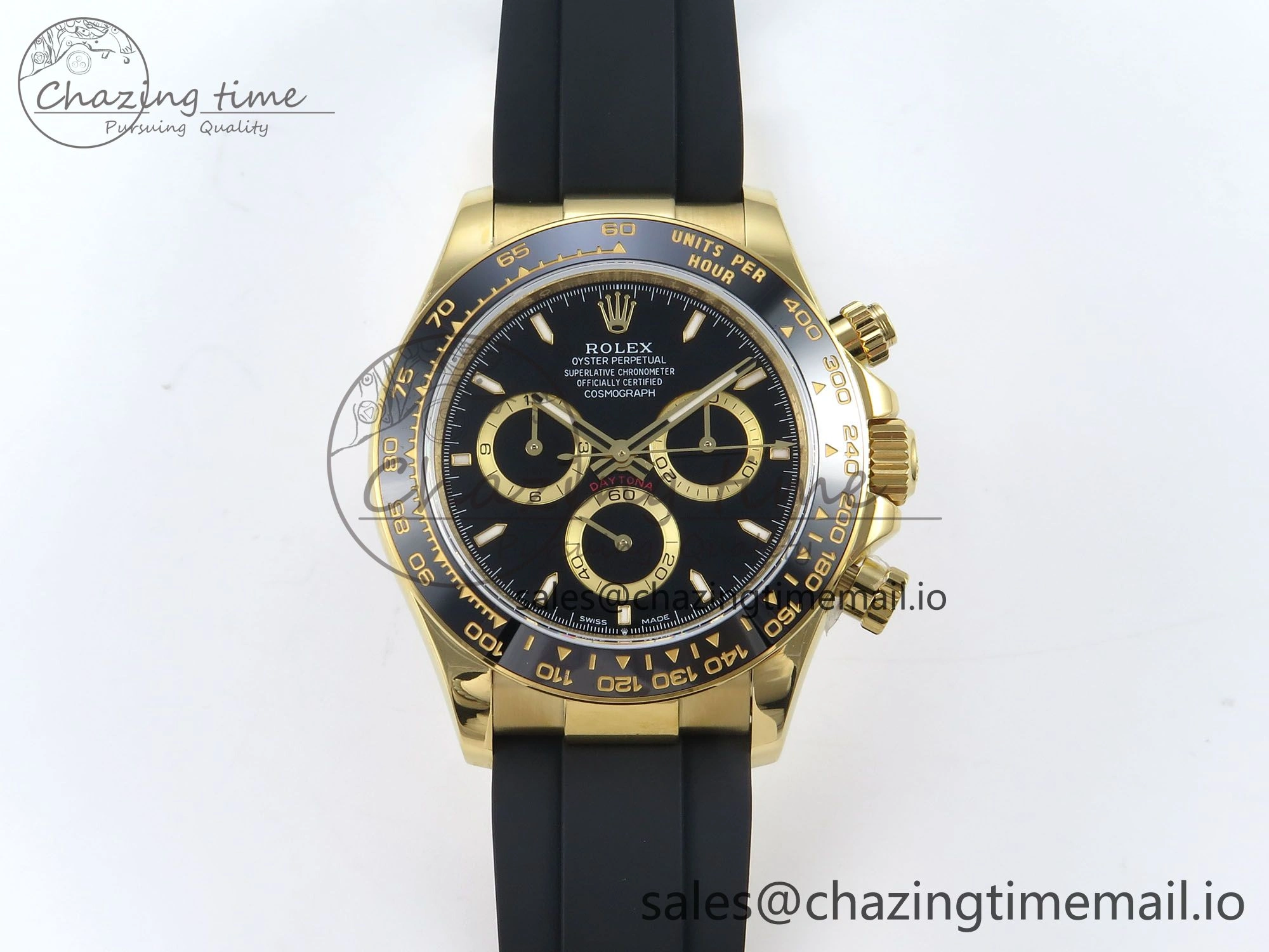 TopPick Daytona 126518 QF 1:1 Best Edition Black Dial on Oysterflex Strap QF4131 V 346