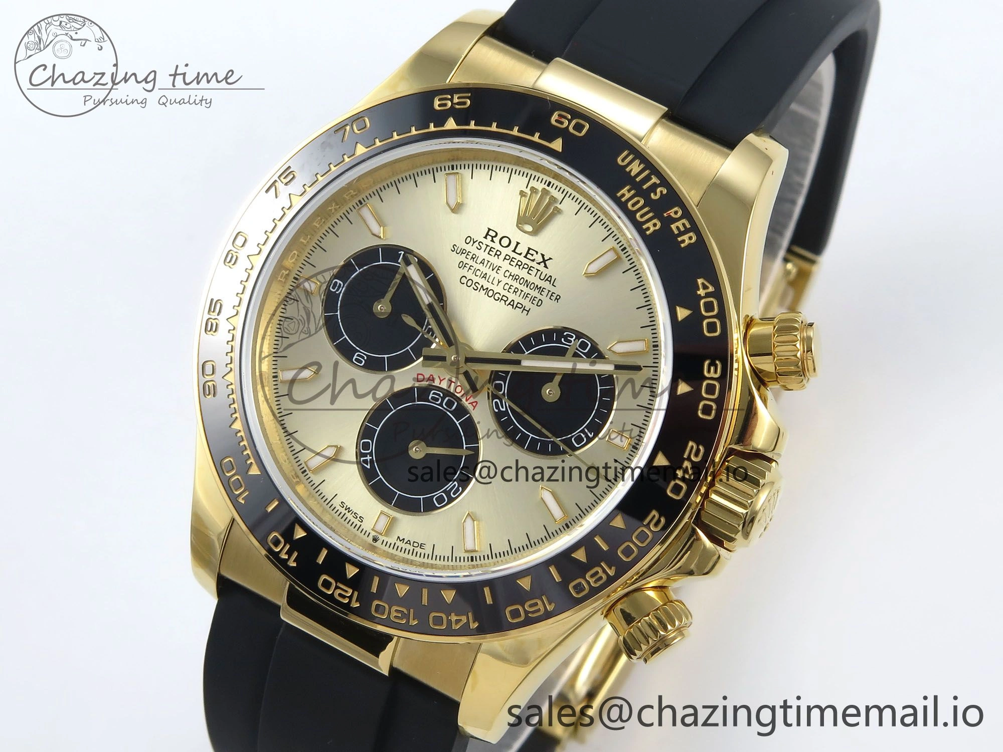 Daytona 126518 QF 1:1 Best Edition Black YG Dial on Oysterflex Strap QF4131 V Modern 349